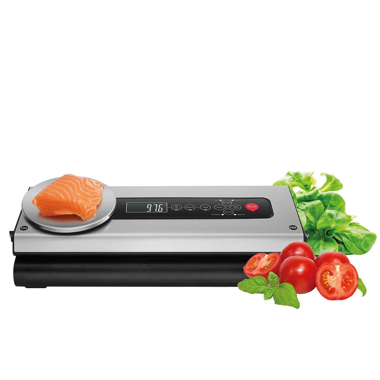 Machine sous vide Meaty homeVAC 8 avec balance intégrée, exemple d'application