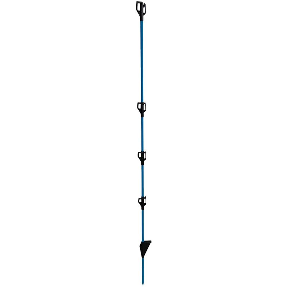 trekking pole, adjustable pole, carbon fiber?, blue pole, pop-out grip