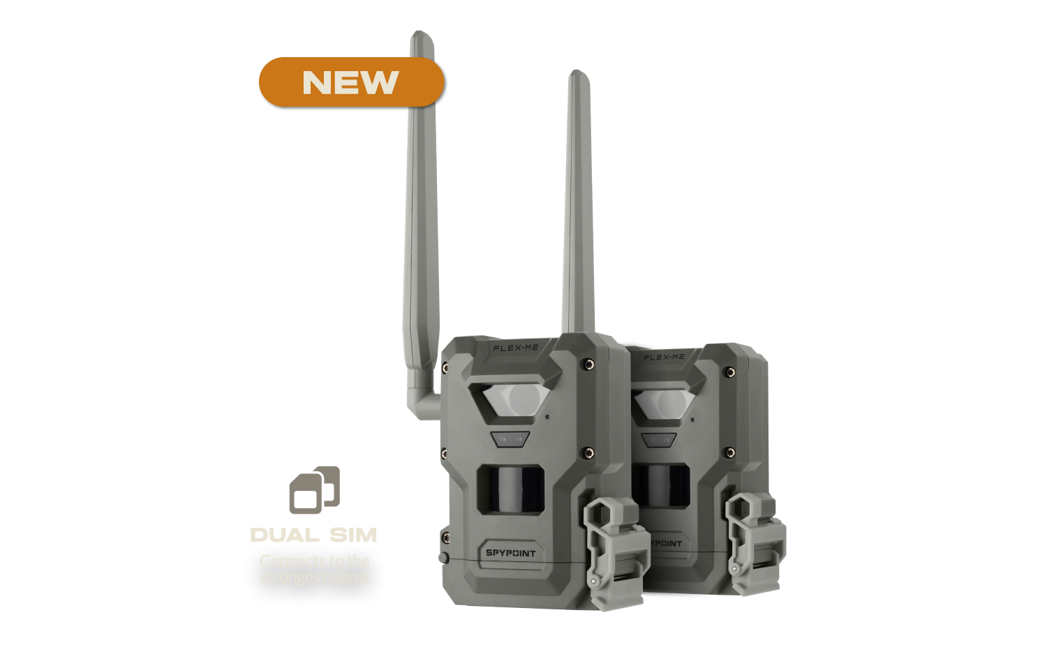 SPYPOINT FLEX-M2 trail camera 2-pack, both cameras with packaging