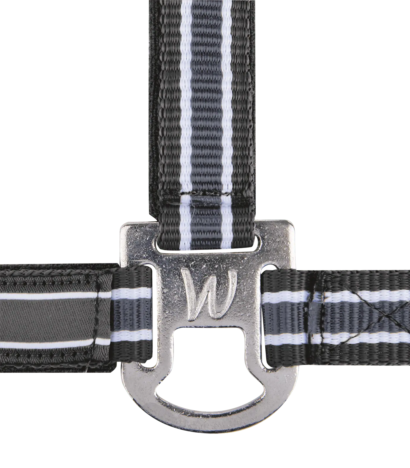 Waldhausen Athletic Halter, Padded Nylon Horse Halter, detail view, logo