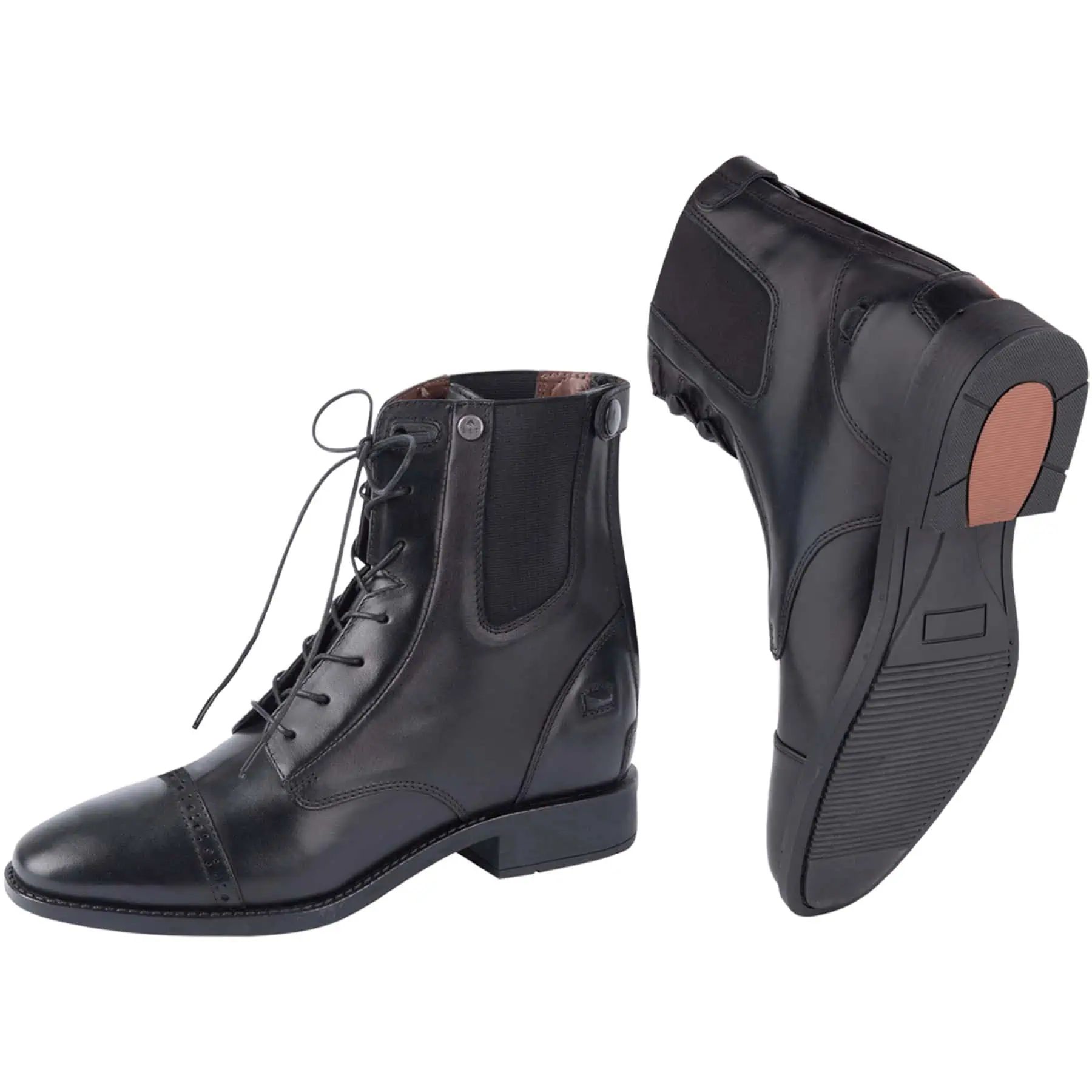 Bottines à lacets ELT Belfort, noires – fines et déperlantes, 39