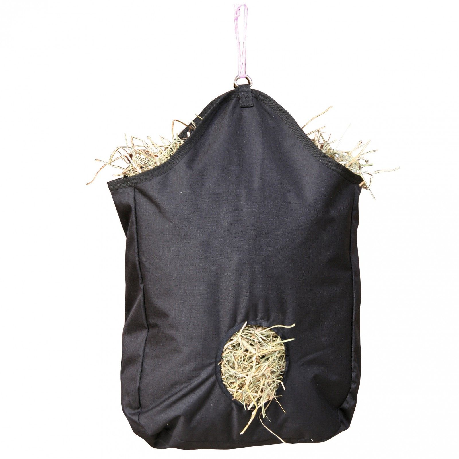 Covalliero Sacca da fieno per cavalli, 65 x 50 cm, nera