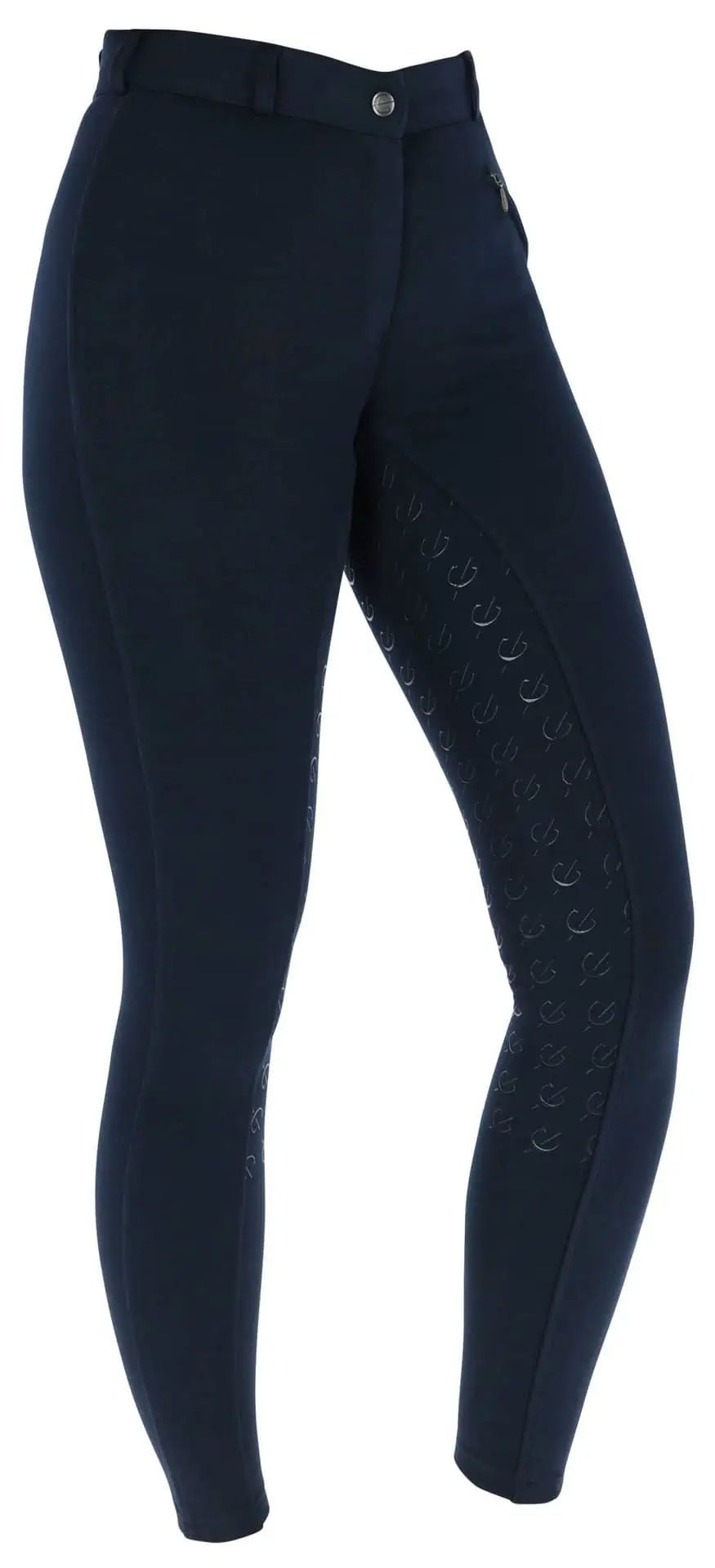 Pantaloni da equitazione Organomic Covalliero donna, fondo grip, vista frontale