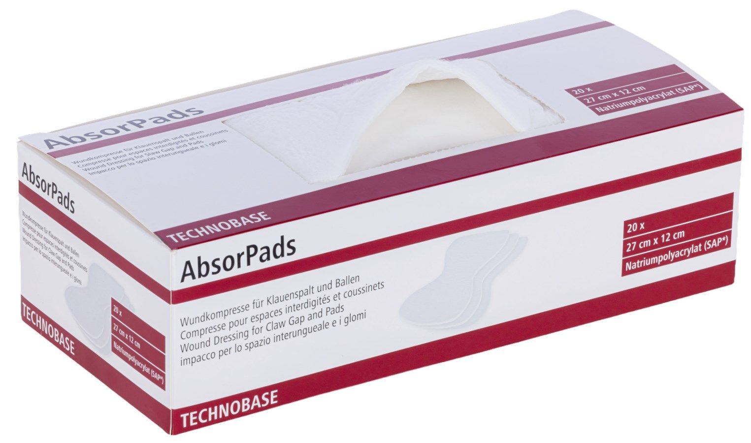 Blocuri pentru ongloane AbsorPods pentru bovine, cutie dozatoare 20 buc.