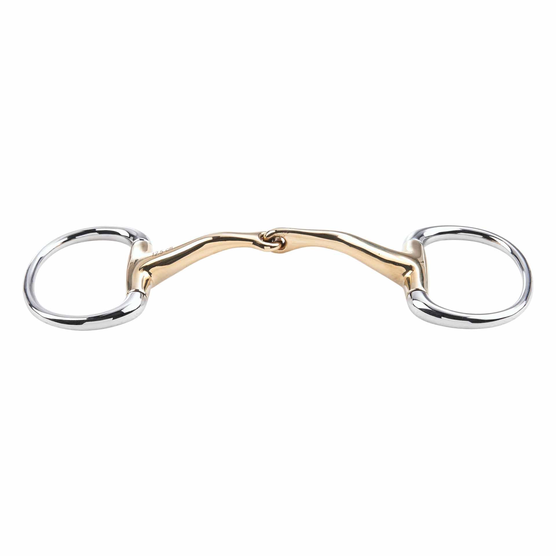 BUSSE Olive Head Snaffle Bit KAUGAN-SHAPED, single-jointed 14 mm, side view