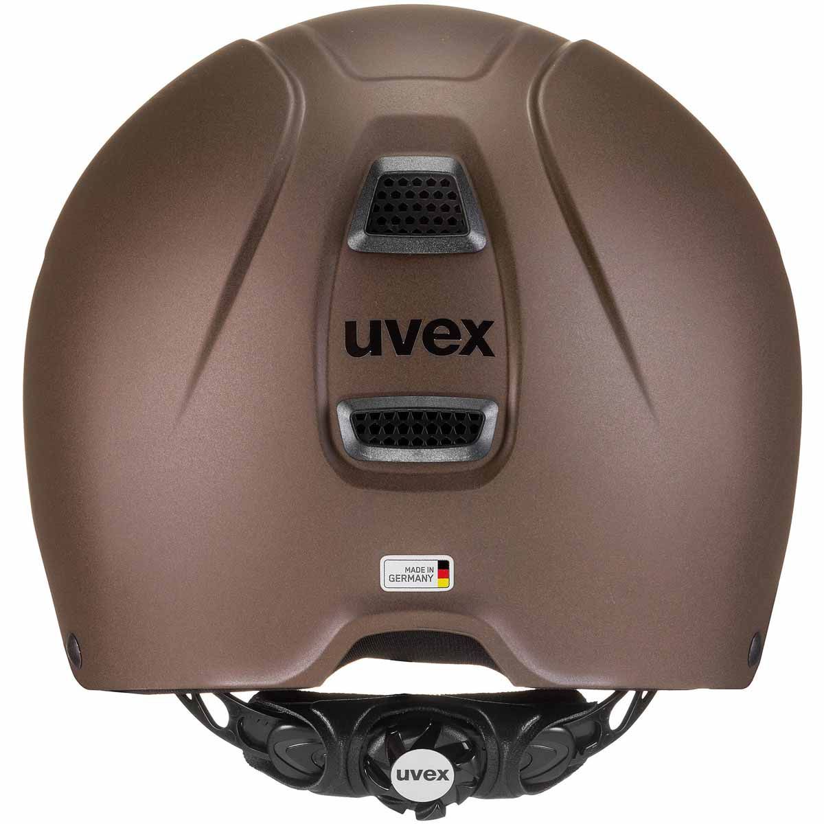 uvex Reithelm perfexxion II mit Ponytail Cutout und 3D-IAS, XXS/S, braun