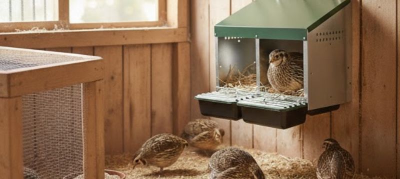 Quail Laying Nest