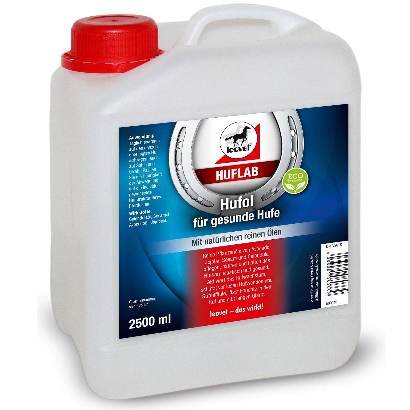 Leovet HUFLAB pataolaj utántöltő kanna 2,5 liter, lóra, csomagolás