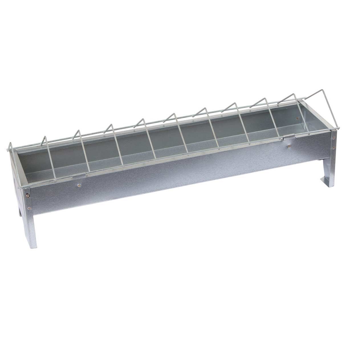 Kerbl Hrănitor galvanizat pentru găini cu grătar rabatabil