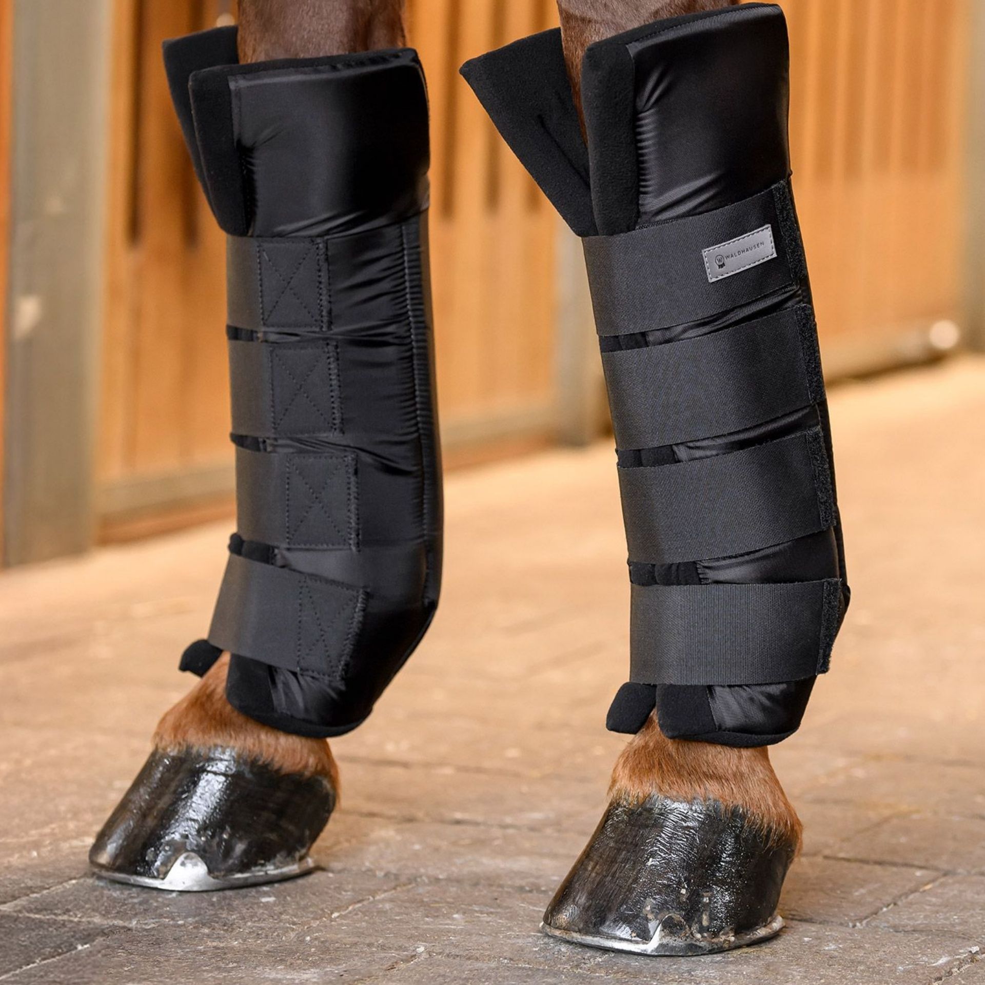 horse boots, boots, leg protection, velcro straps, black