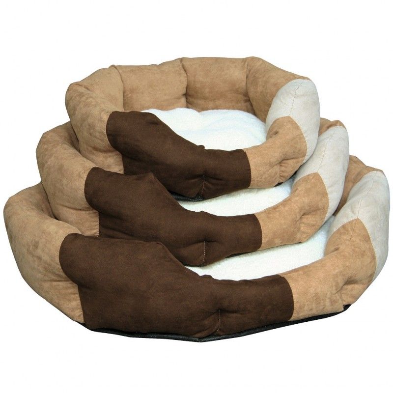 Kerbl AMY Dog Bed with Reversible Cushion, Suede Look, size variants