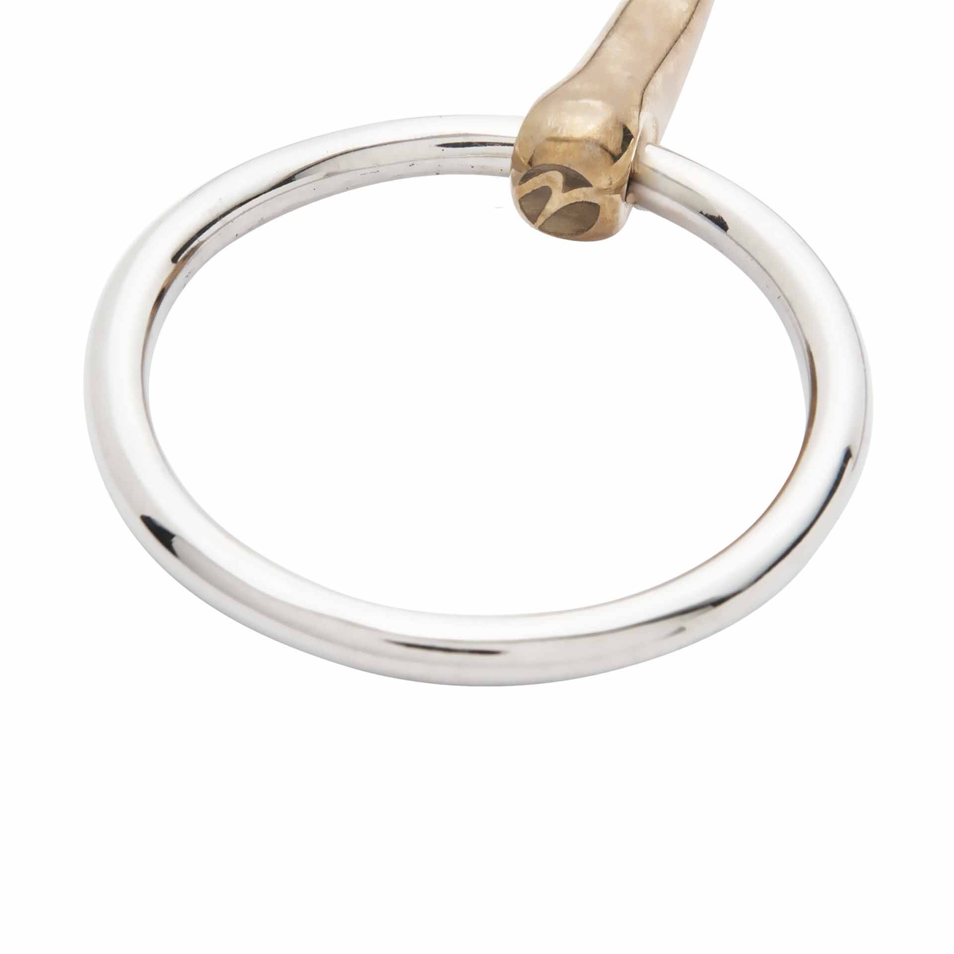 Mors de filet BUSSE KAUGAN, simple brisure, pour chevaux, détail