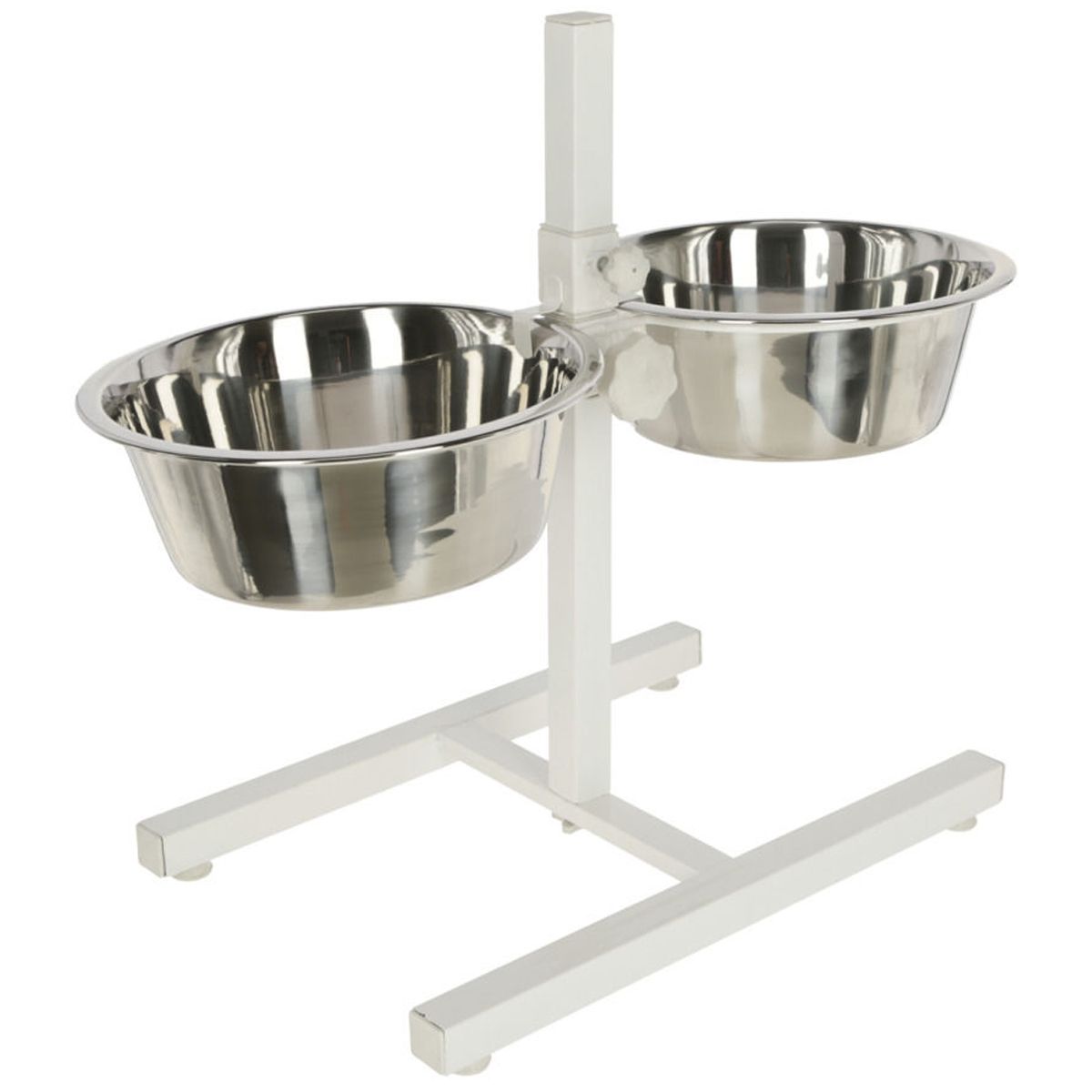 Kerbl Dog Feeding Bar Stainless Steel Height Adjustable, White, 2800 ml