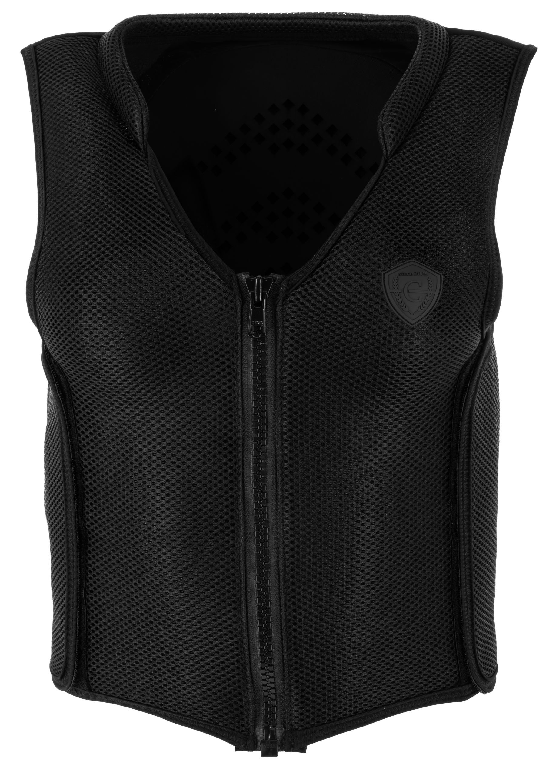 life jacket, vest, mesh, zip, black