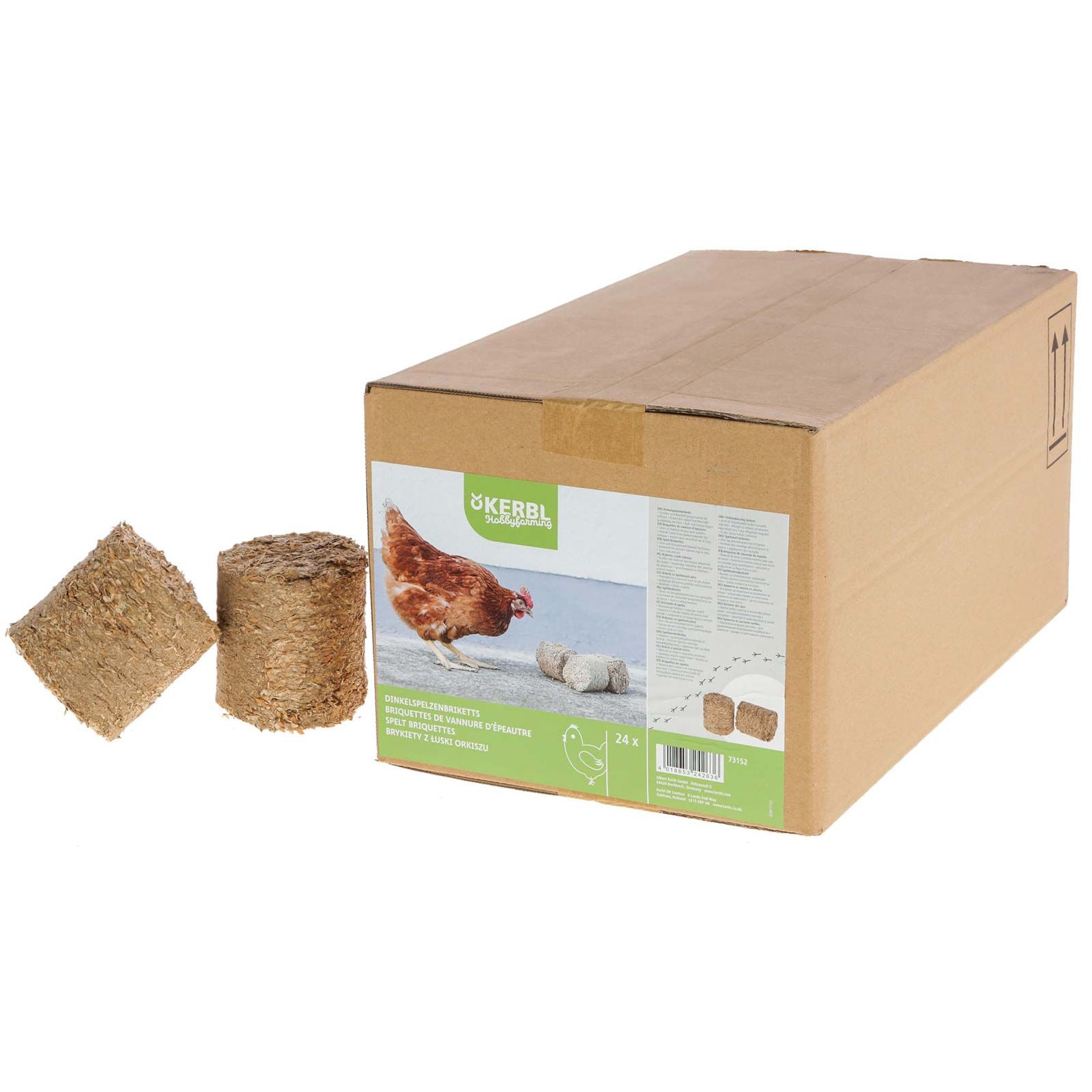 Briquettes de balles d'épeautre en carton (pack de 24)
