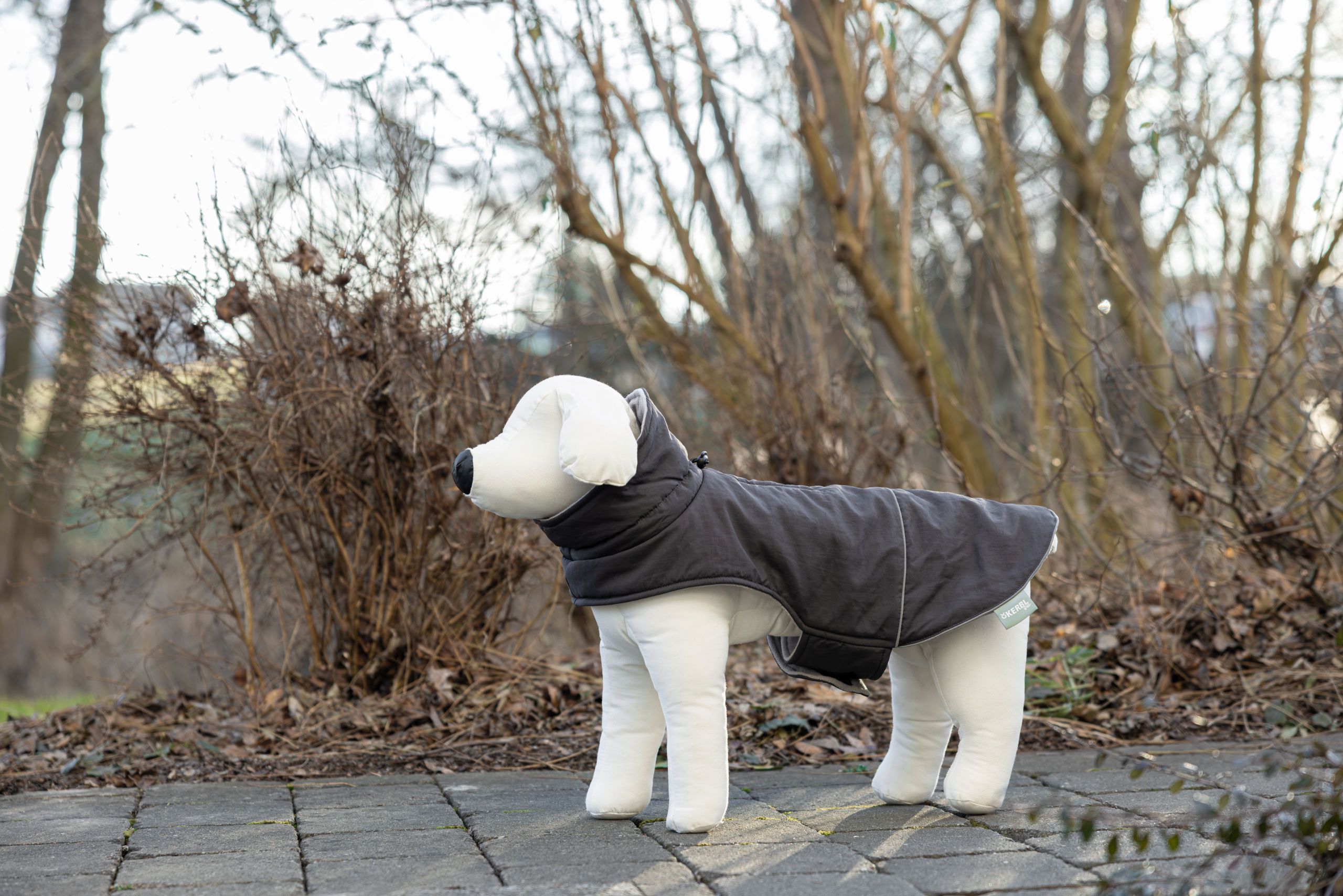 dog, dog coat, winter coat, dummy dog, outerwear