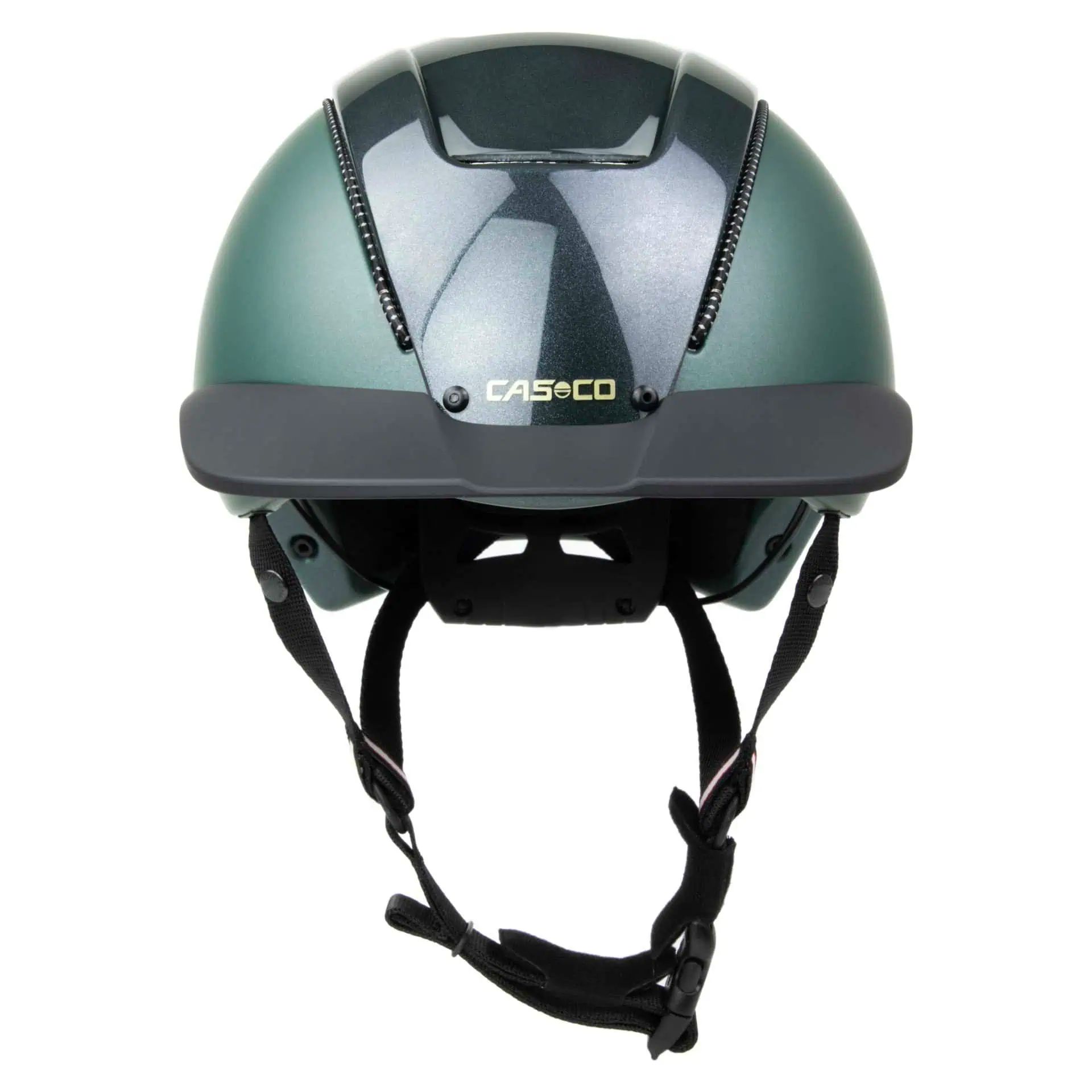 Casco Reithelm DUELL, sportliche Reitkappe mit breitem Visier, Vorderansicht