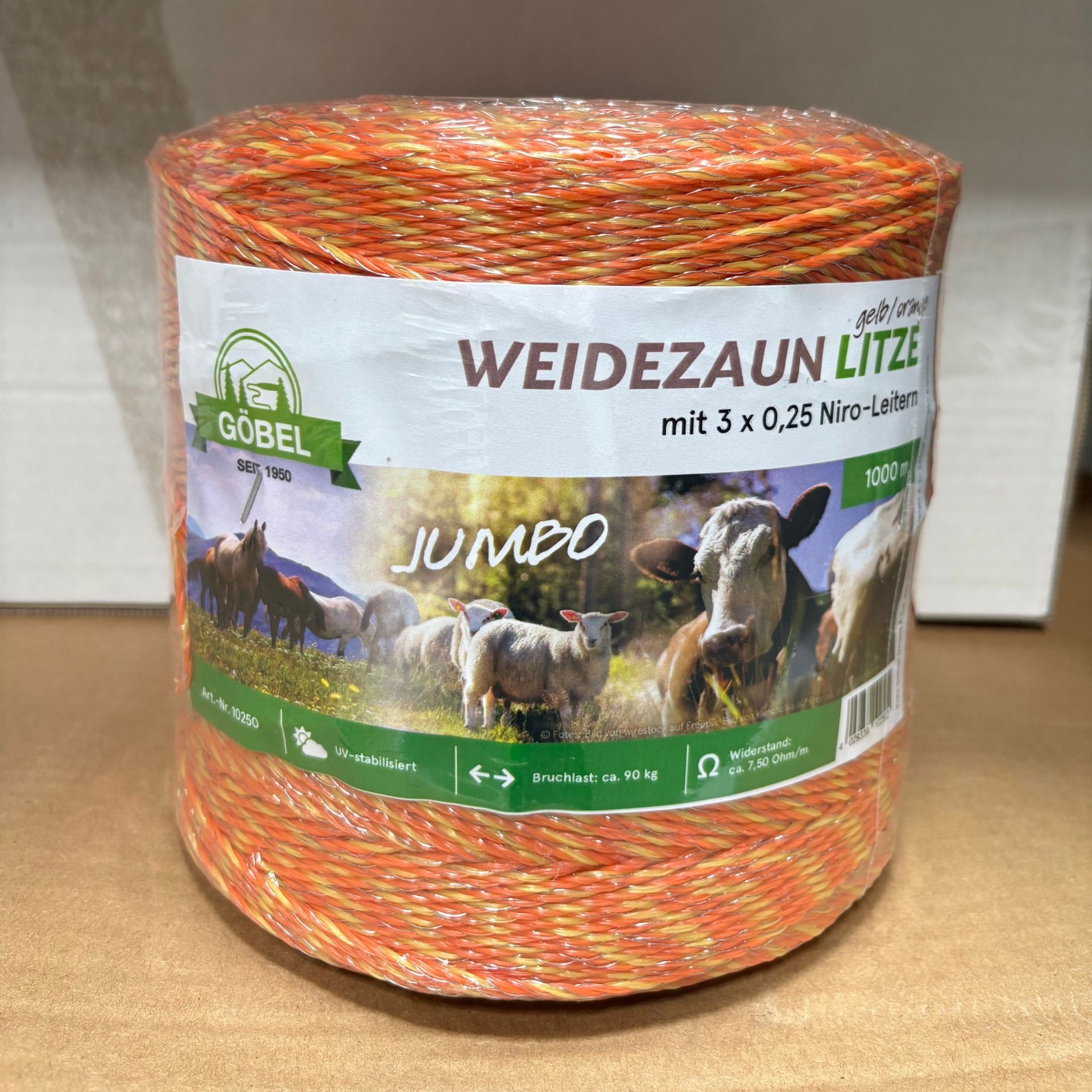 Jumbo műanyag vezeték 1000 m 3x0,25 inox, csomagolás