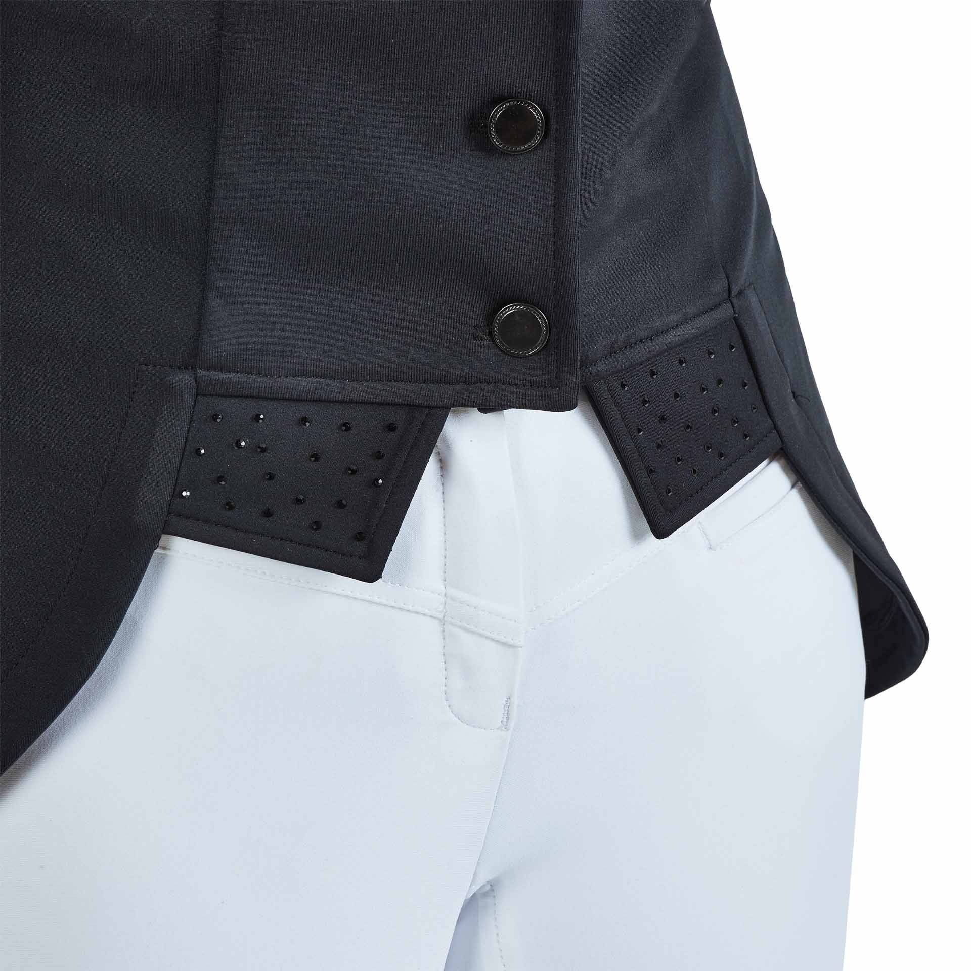 Veste de concours BUSSE ALMERIA, jaquette courte avec inserts mesh, détail