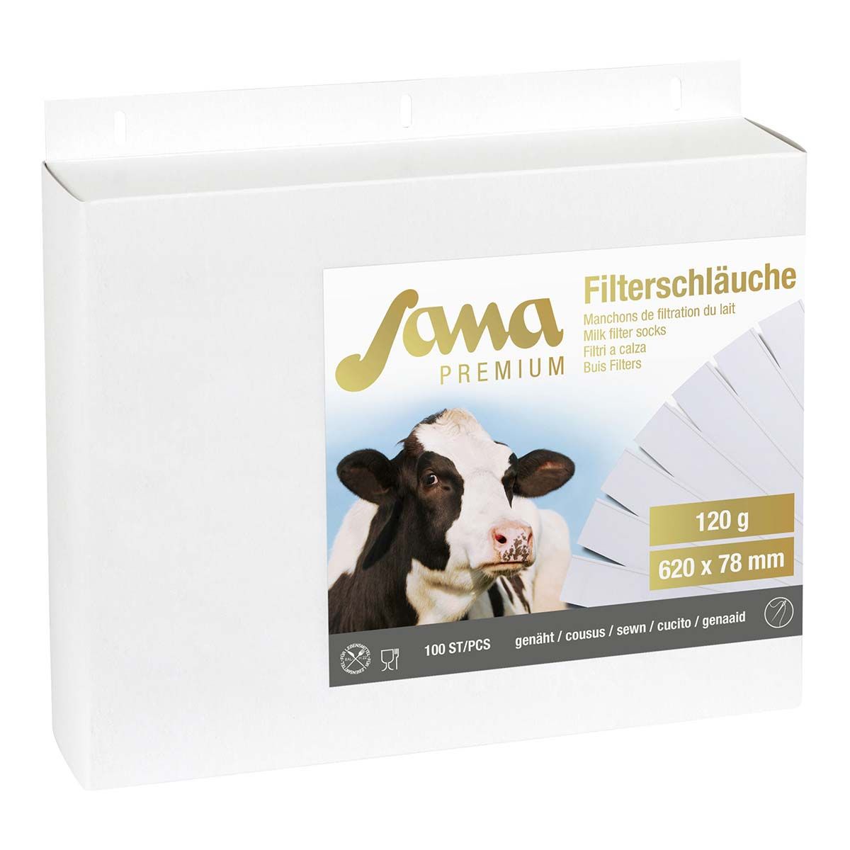 Kerbl Sana Premium Milchfilter für Melkroboter, 120 g, 78 x 620 mm