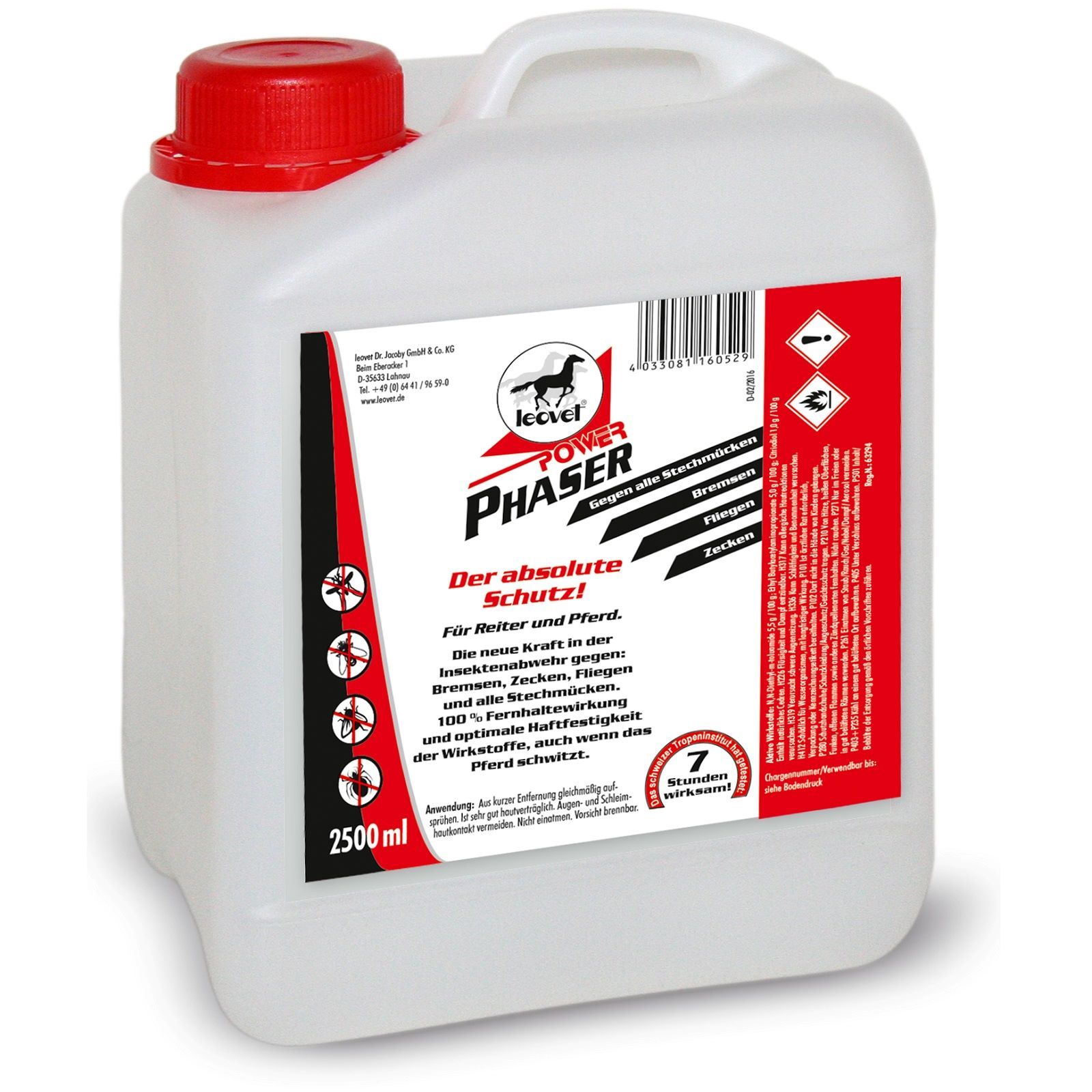 Leovet Power Phaser flugspray påfyllningsbehållare 2,5 L, förpackning