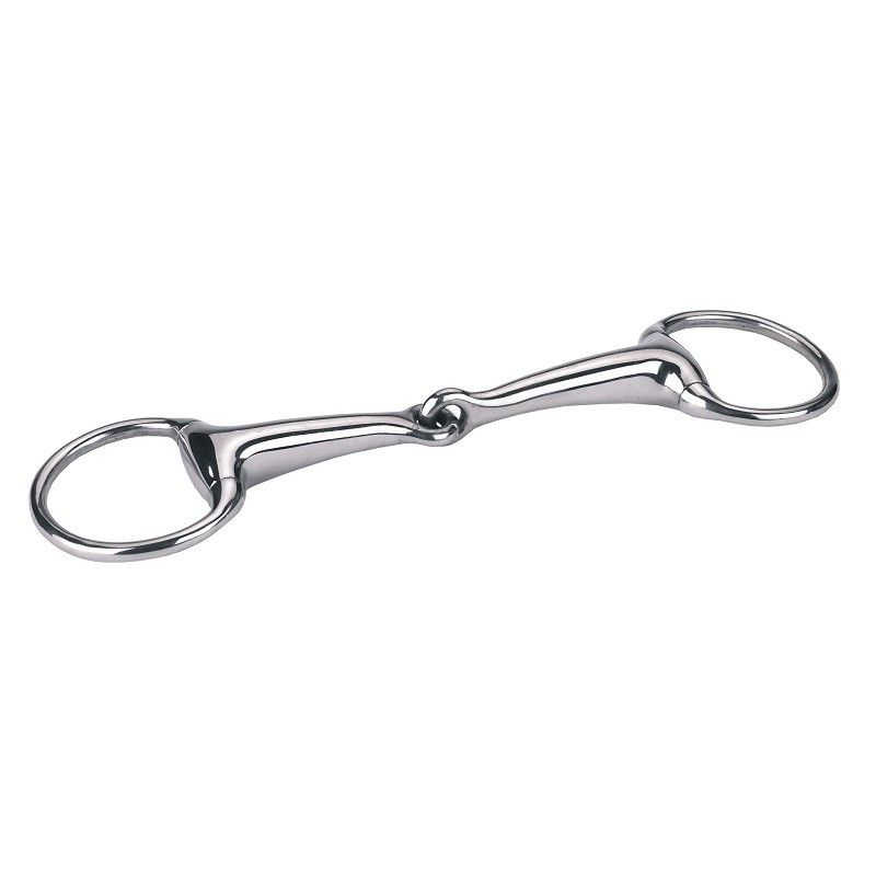 Kerbl Mors à olives 18 mm, inoxydable et creux, pour un contact doux et précis, 14,5 cm