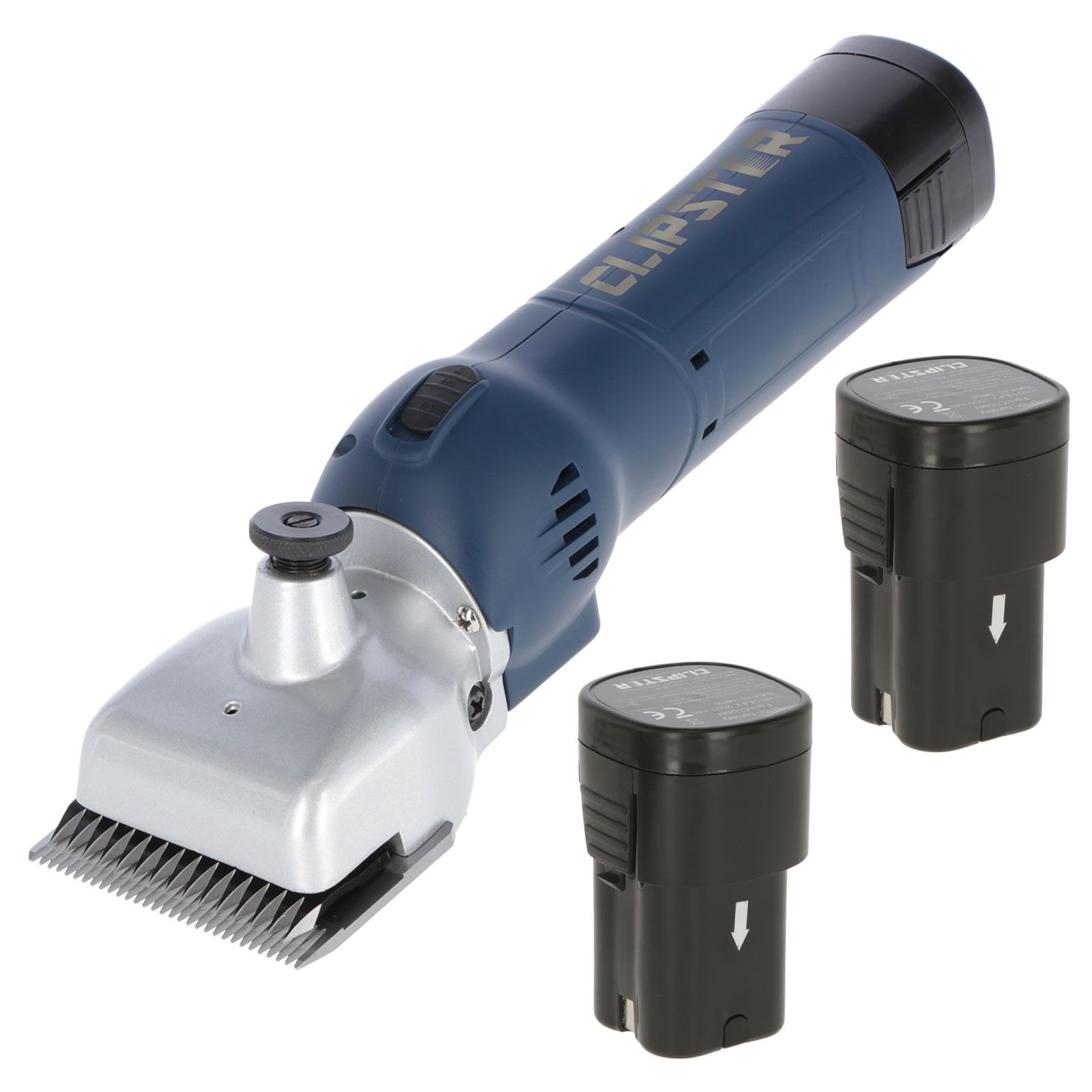 Tondeuse Clipster FarmClipper sans fil pour le bétail avec 2 batteries