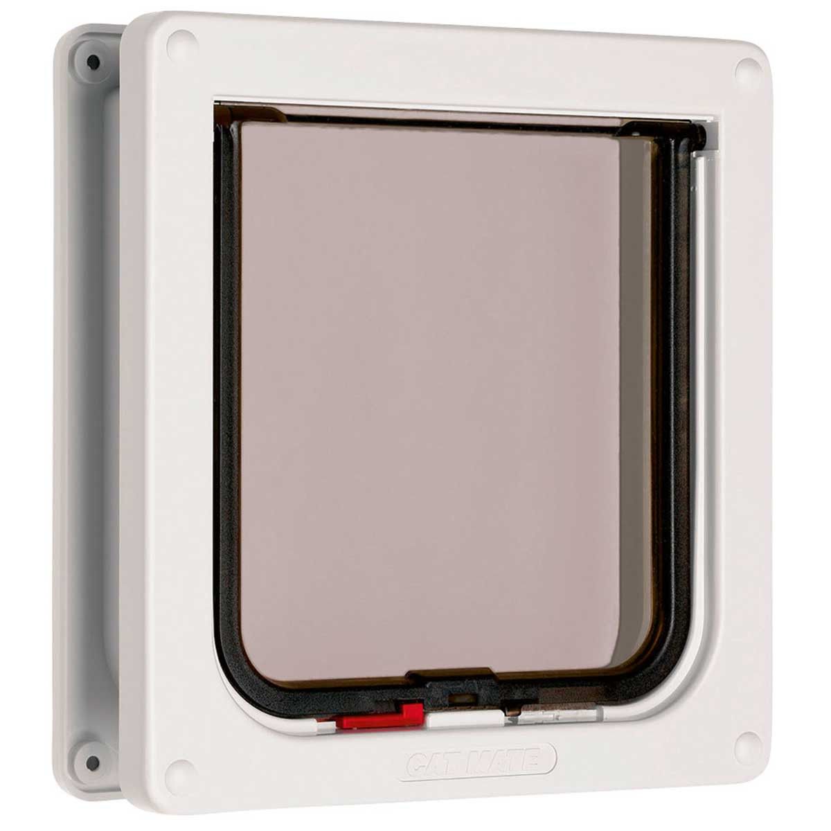 Cat Mate Katzenklappe 234 weiß 2-Wege Katzentür mit Tunnel