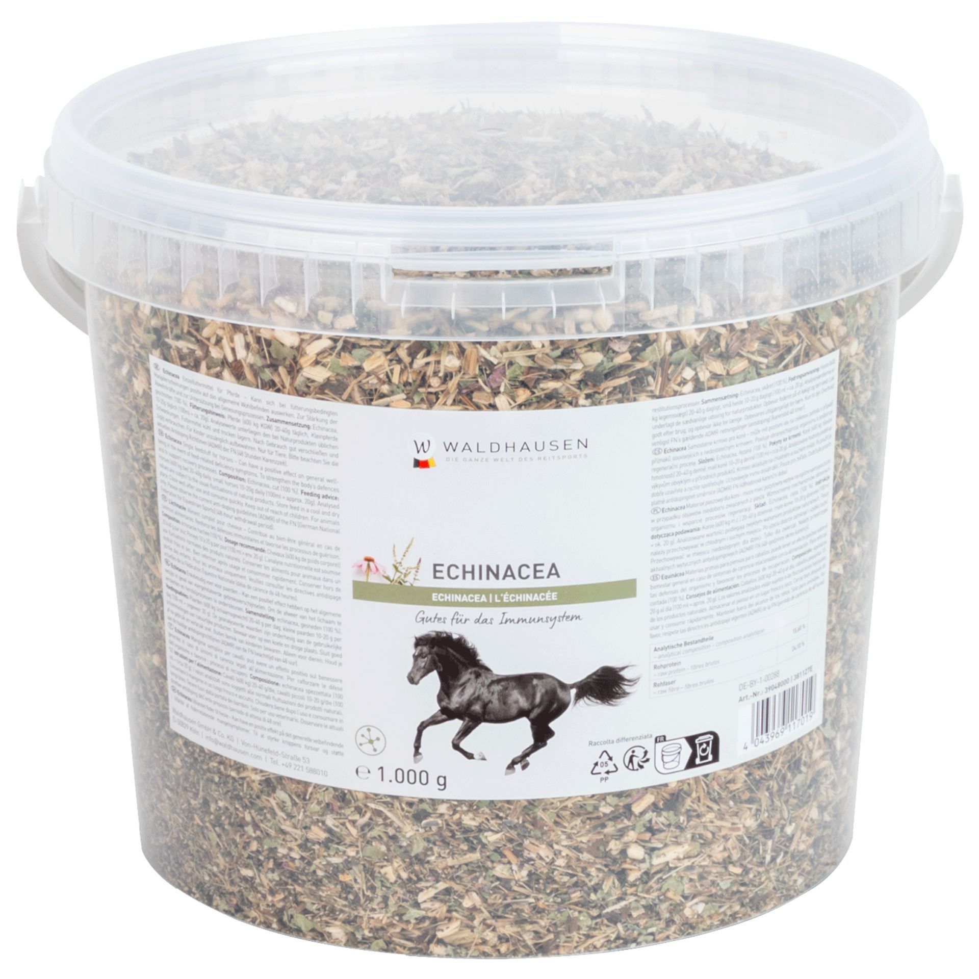 echinacea, dried herb, herbal mix, bulk container, 1,000 g