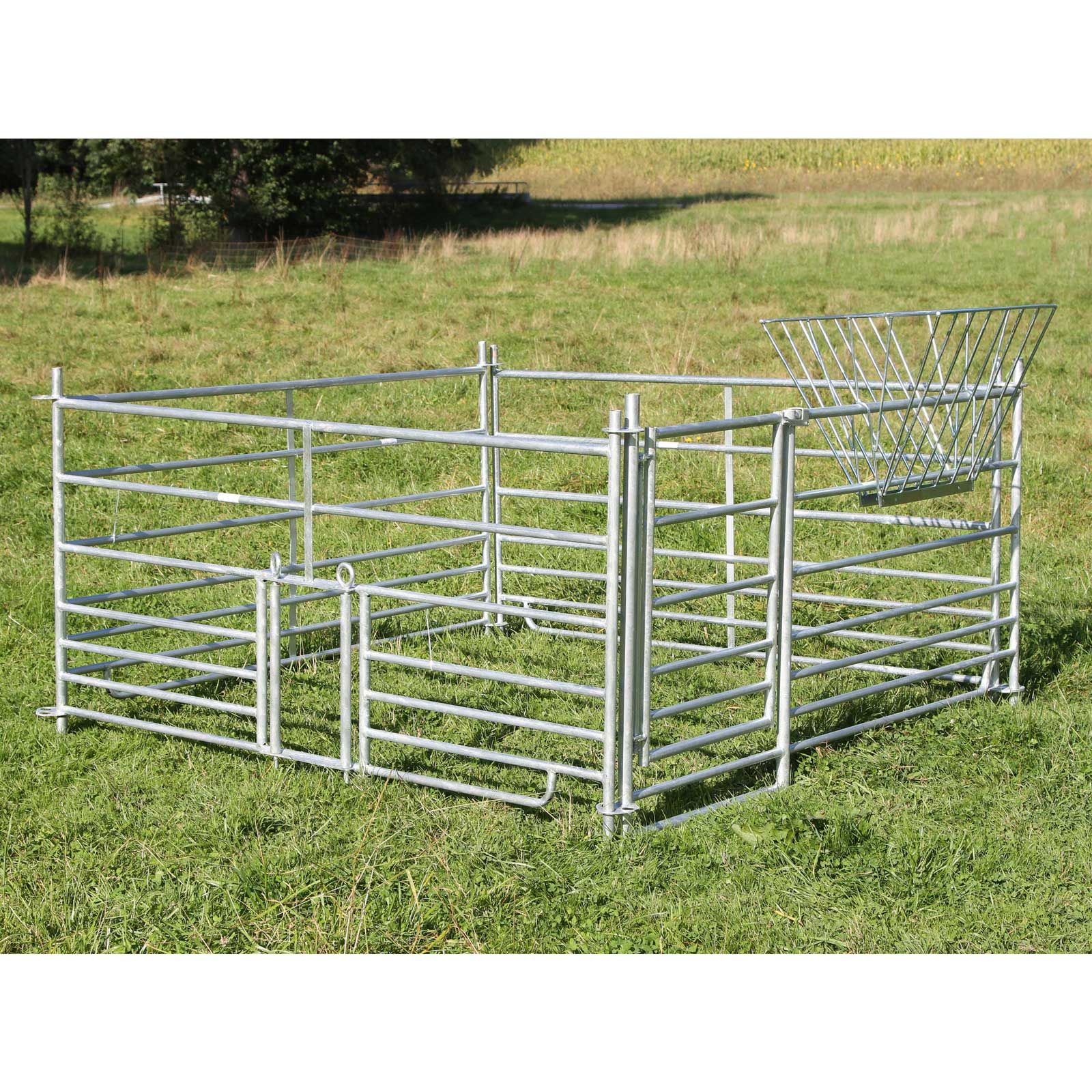 4x plug-in fårpanel med lammhage och grind 1,83 x 0,92 m