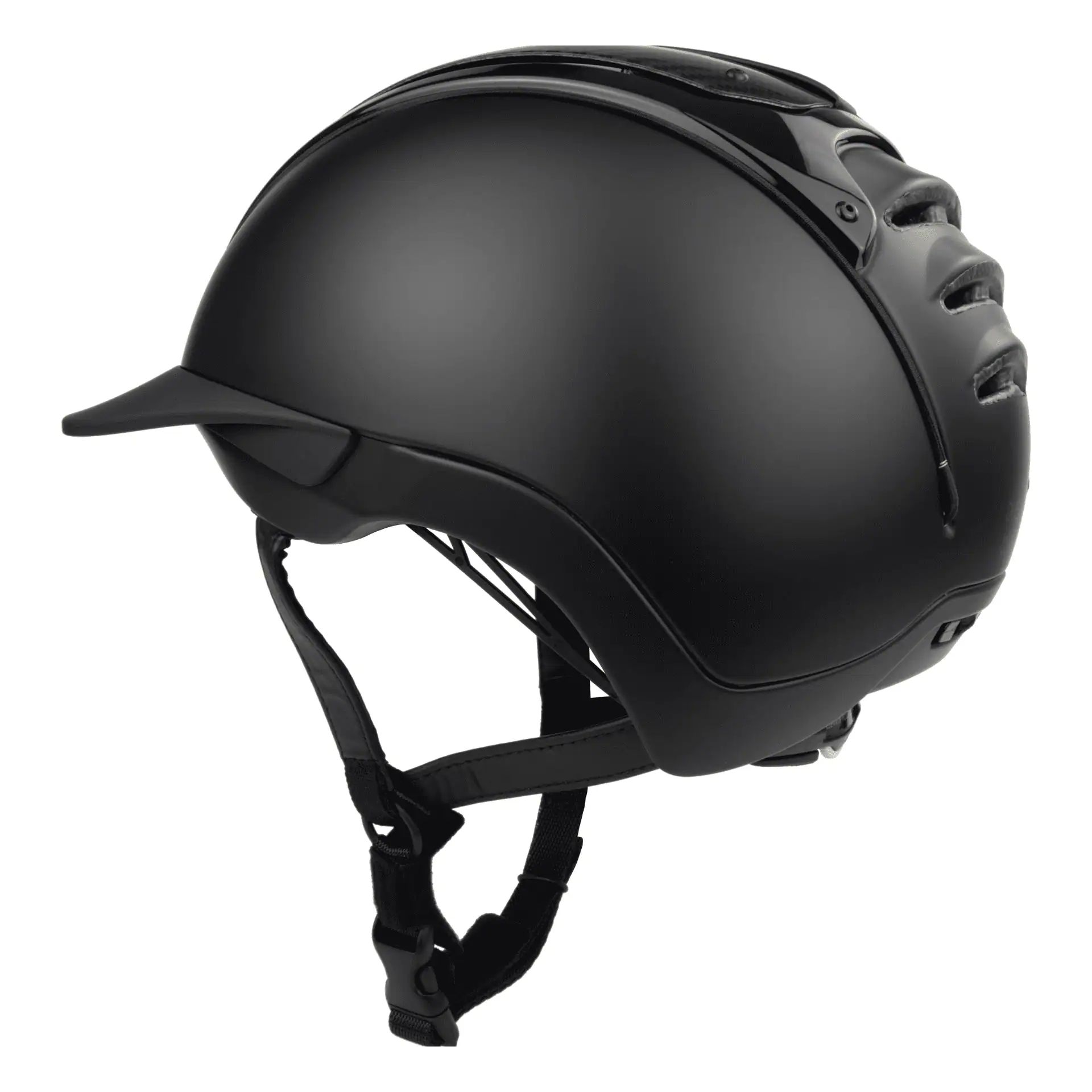 Casque d'équitation Casco Duell One Precision, design carbone, Carbon Black S