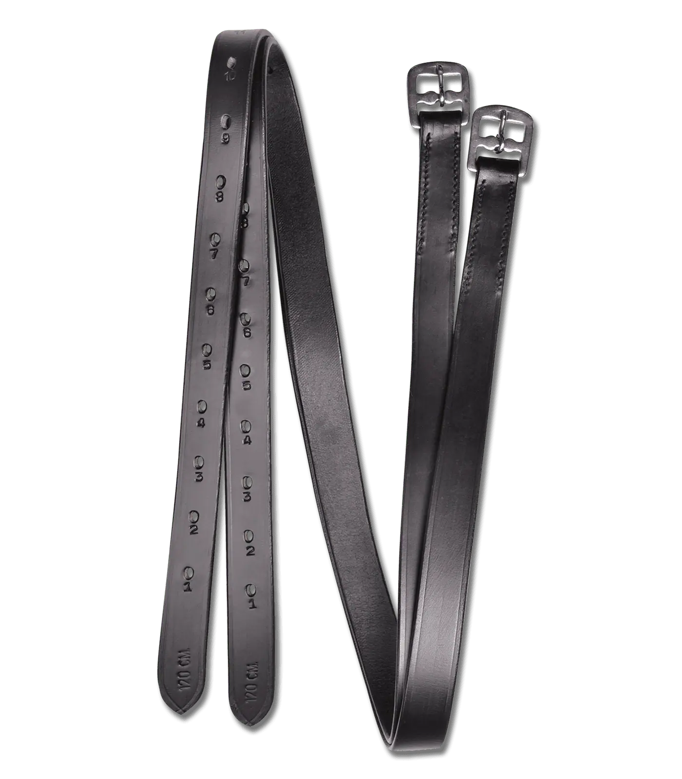 STAR Steigbügelriemen, 25 mm breit, aus robustem Leder, schwarz, 140 cm