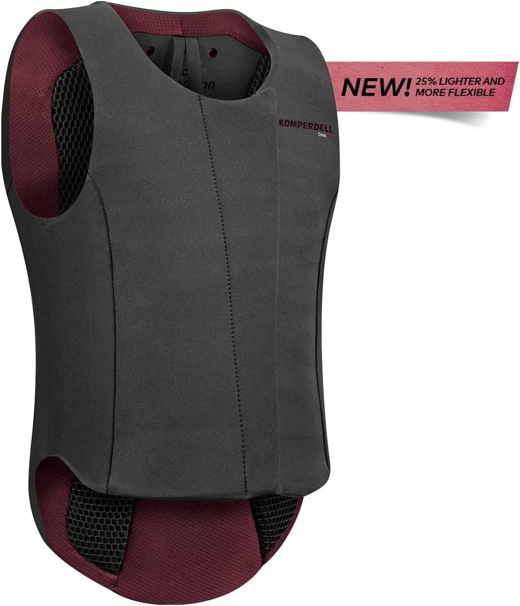 Komperdell Ballistic Vest Champion gerincvédő mellény, fekete / bordó, 140