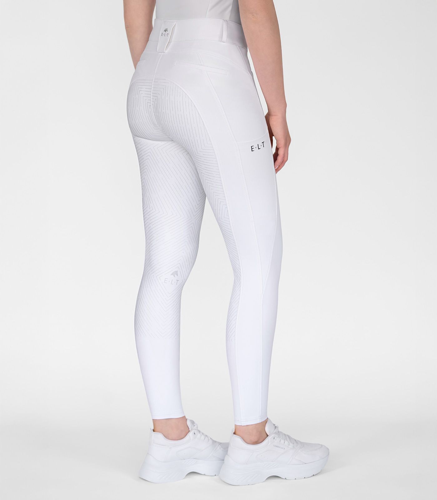  Leggings, Weiß, Hohe Taille, texturiert, Dehnung