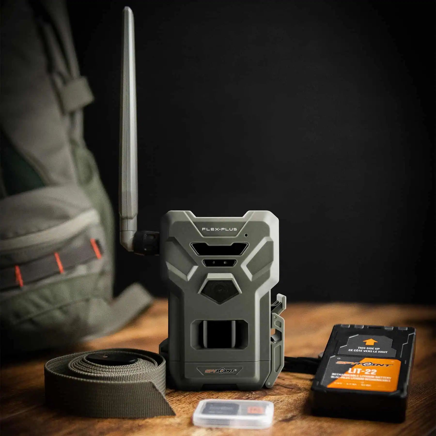 Spypoint FLEX-PLUS Cellular Trail Camera with Mobile Transfer, 36 MP, what's included