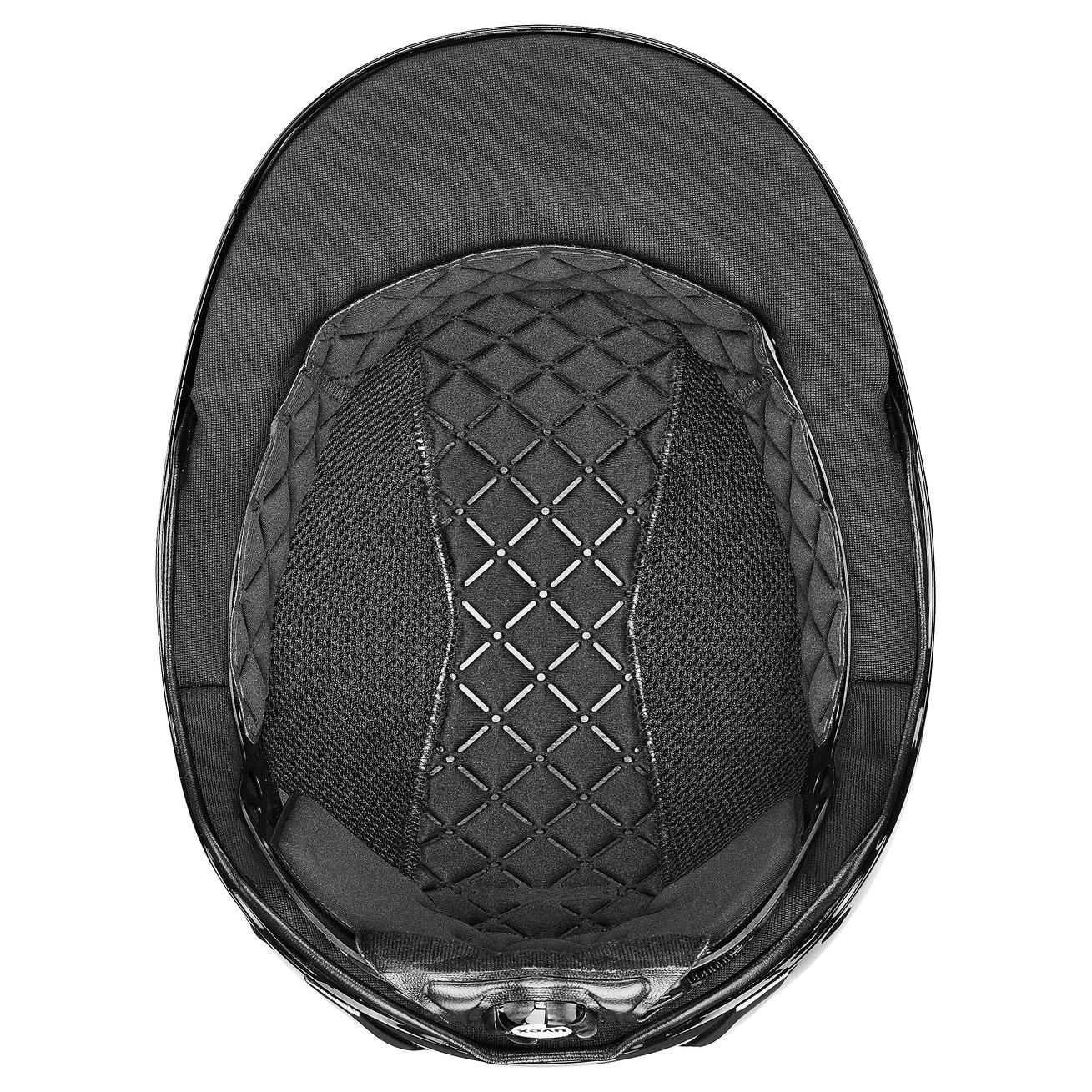 Casque d'équitation uvex exxeed glow, casque de dressage aux cristaux Swarovski, détail, aliment