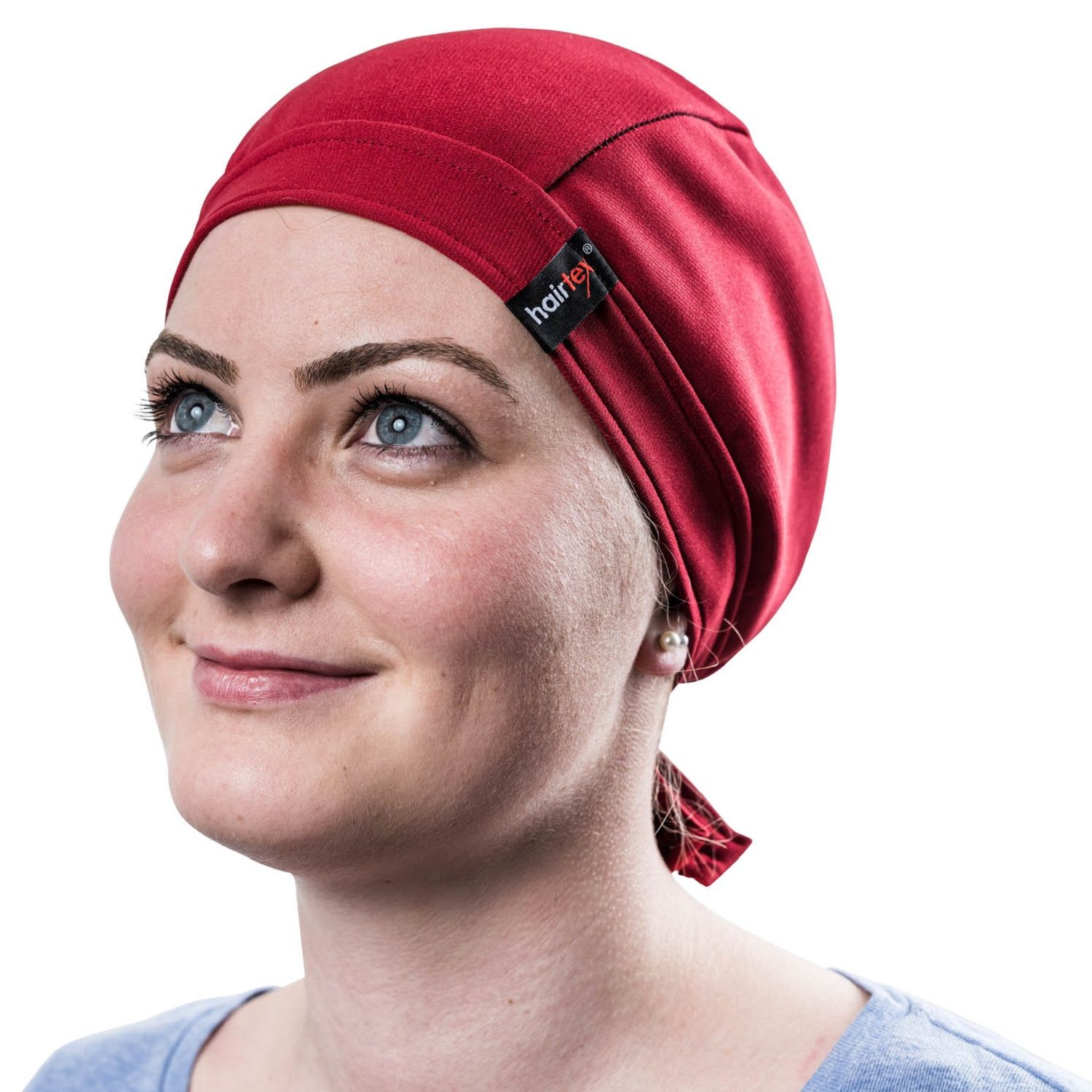 hairtex istálló sapka szalagokkal, piros, S
