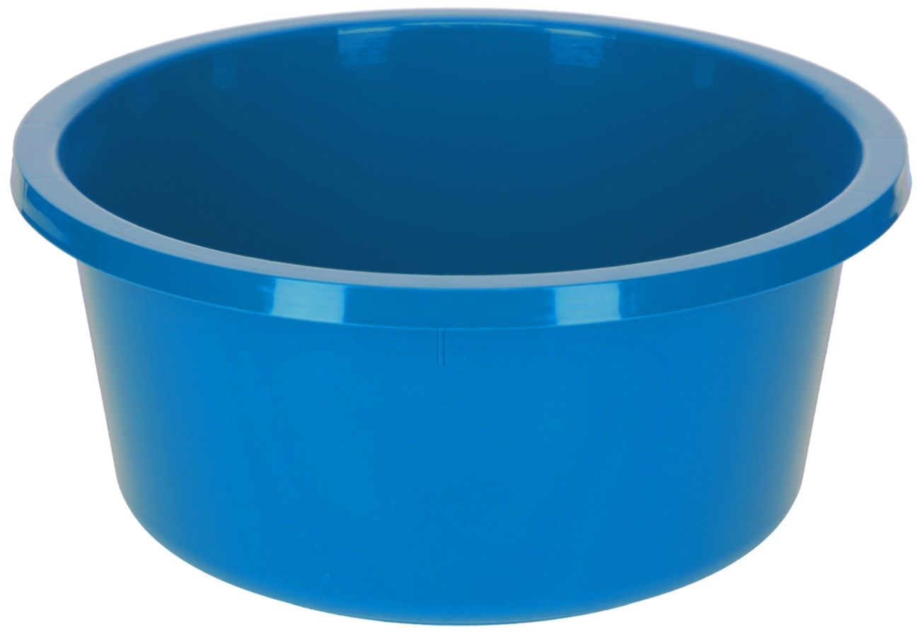 Bac rond en plastique bleu