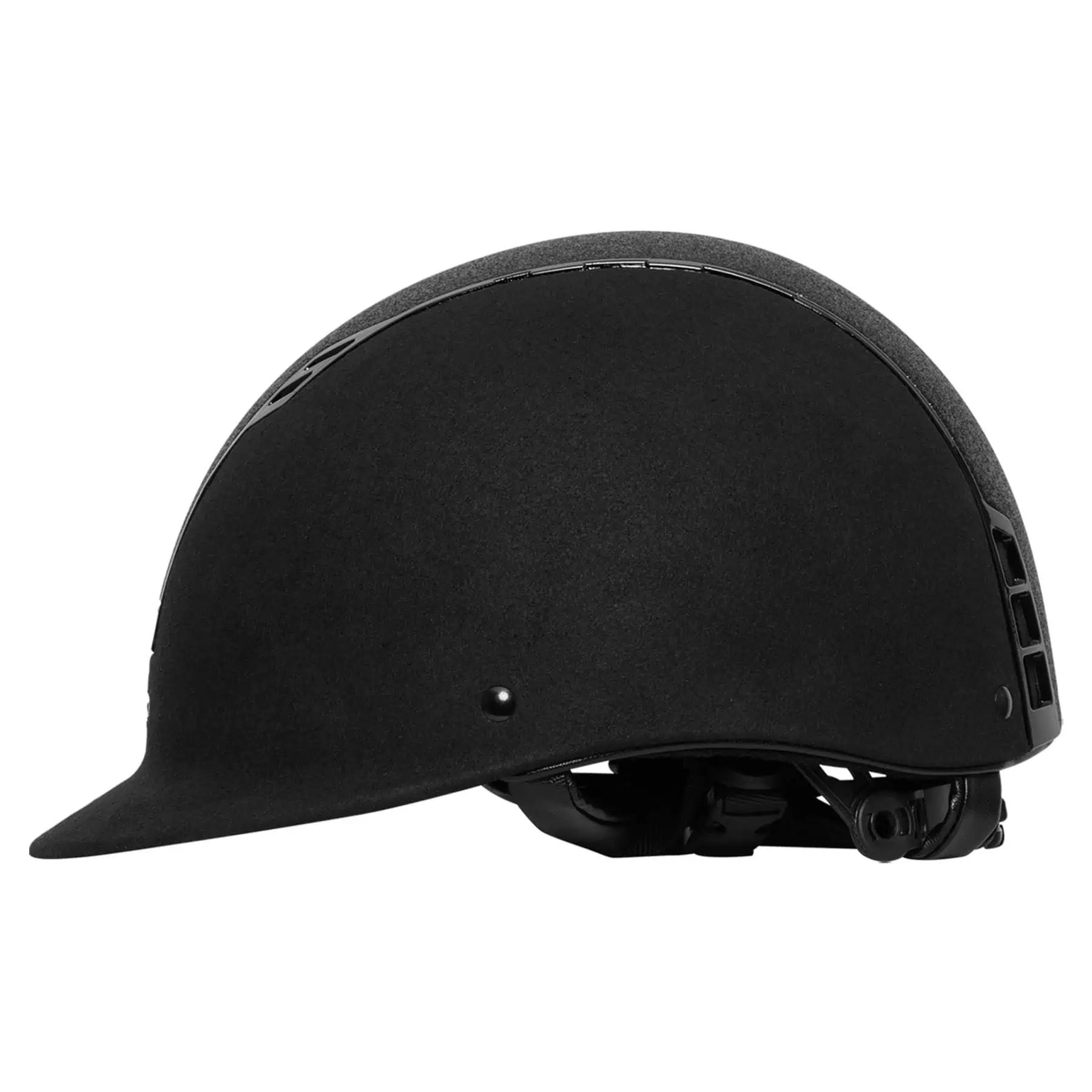 SWING Casque d'équitation H22 avec système de réglage, noir mat/velours, 55-57