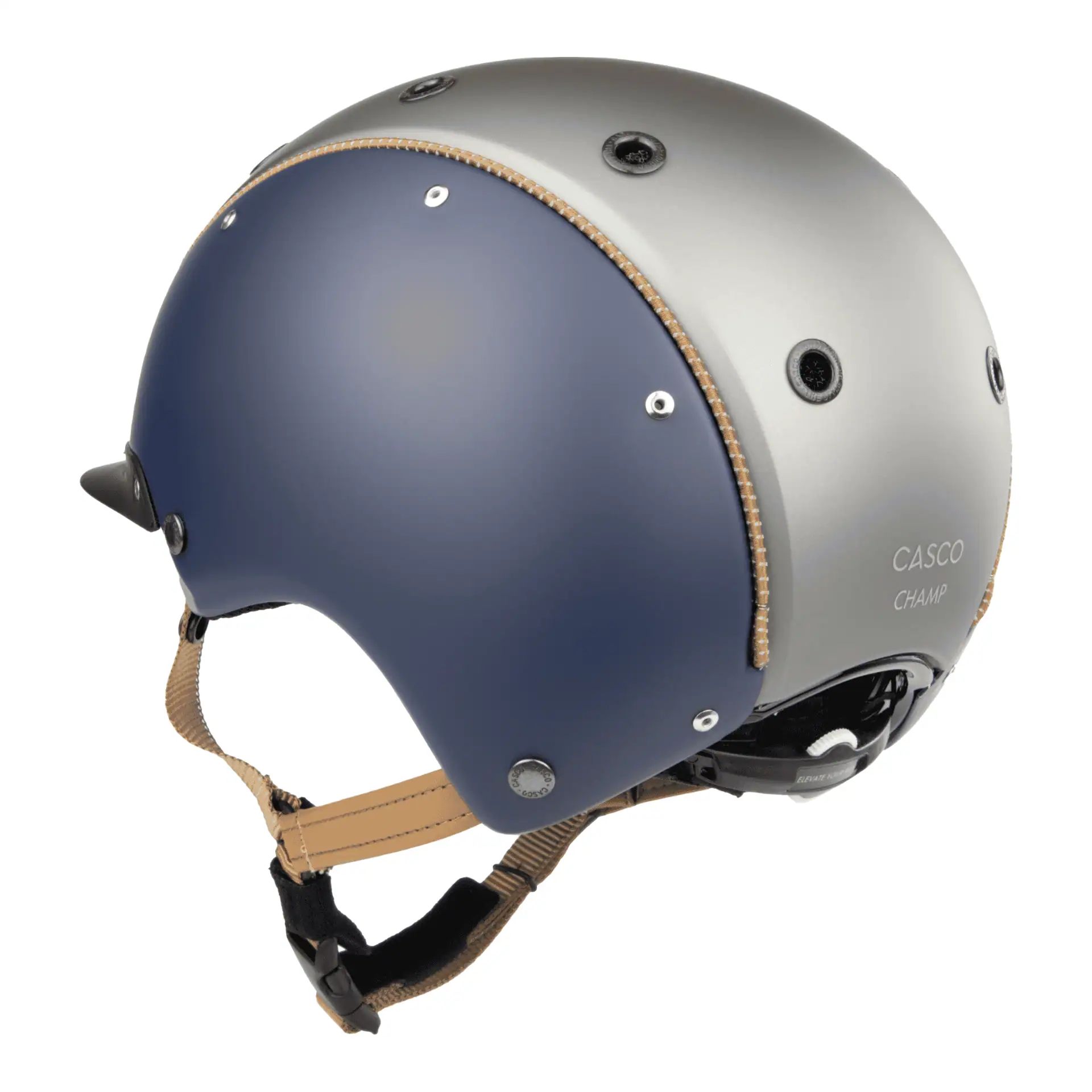 Casque d'équitation Casco Champ Precision avec boîte de rangement, 52-56, regal bleu
