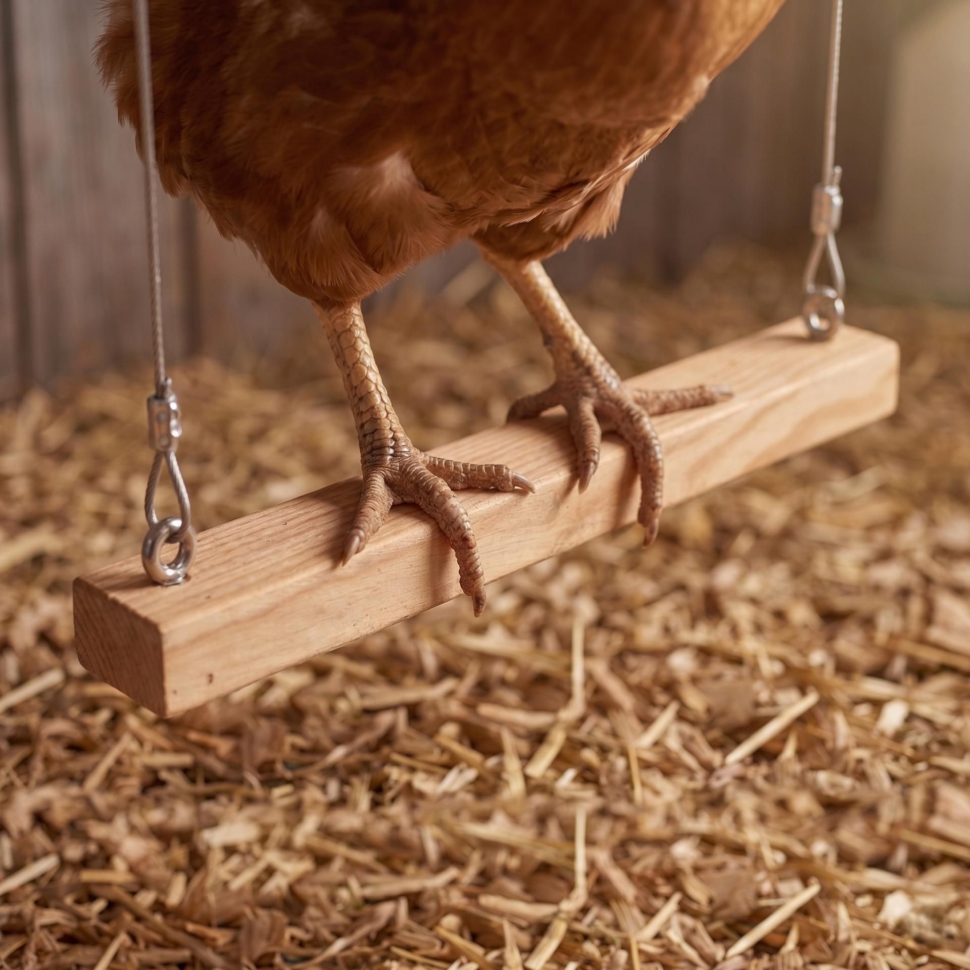 chicken, wooden swing, farm, coop, feet
