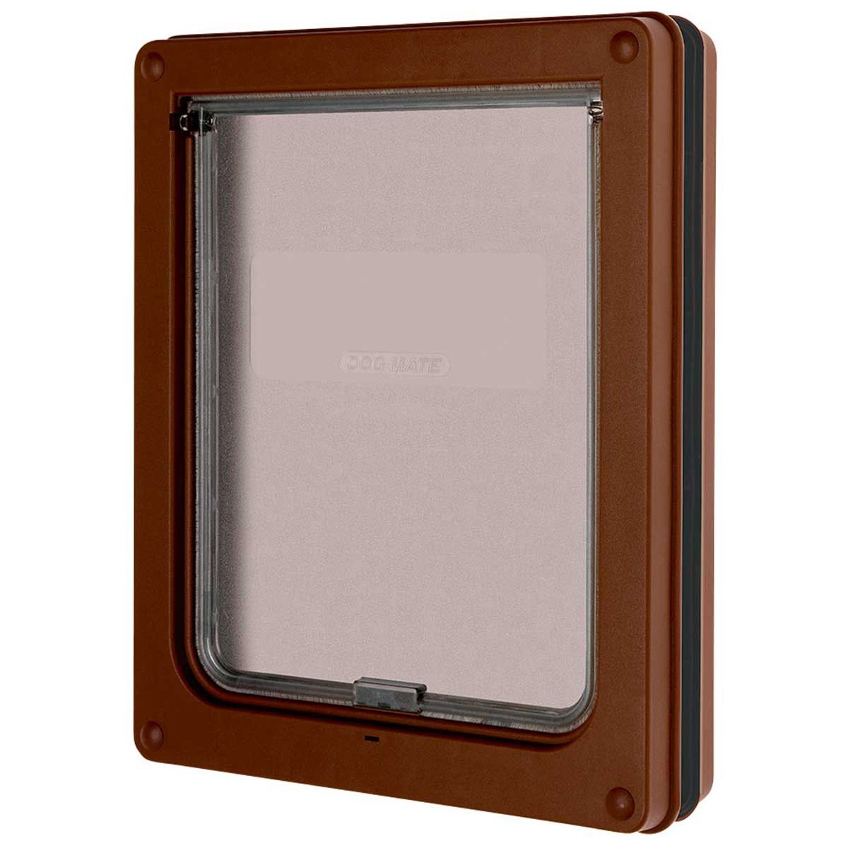 Dog Mate Dog Flap 215 marrone a 2 vie per cani di piccola taglia