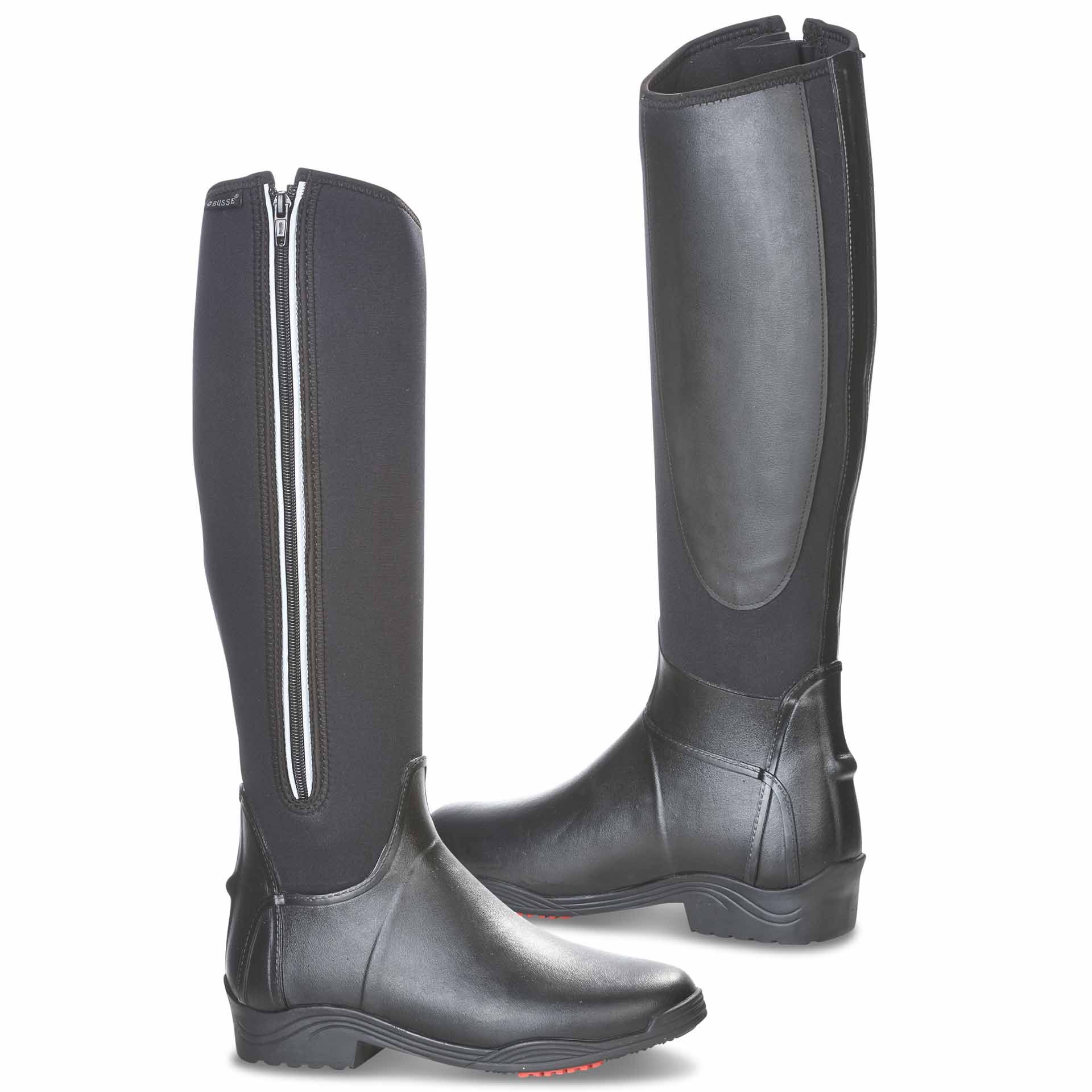 BUSSE Riding Mud Boots CALGARY, waterproof, black, durable design