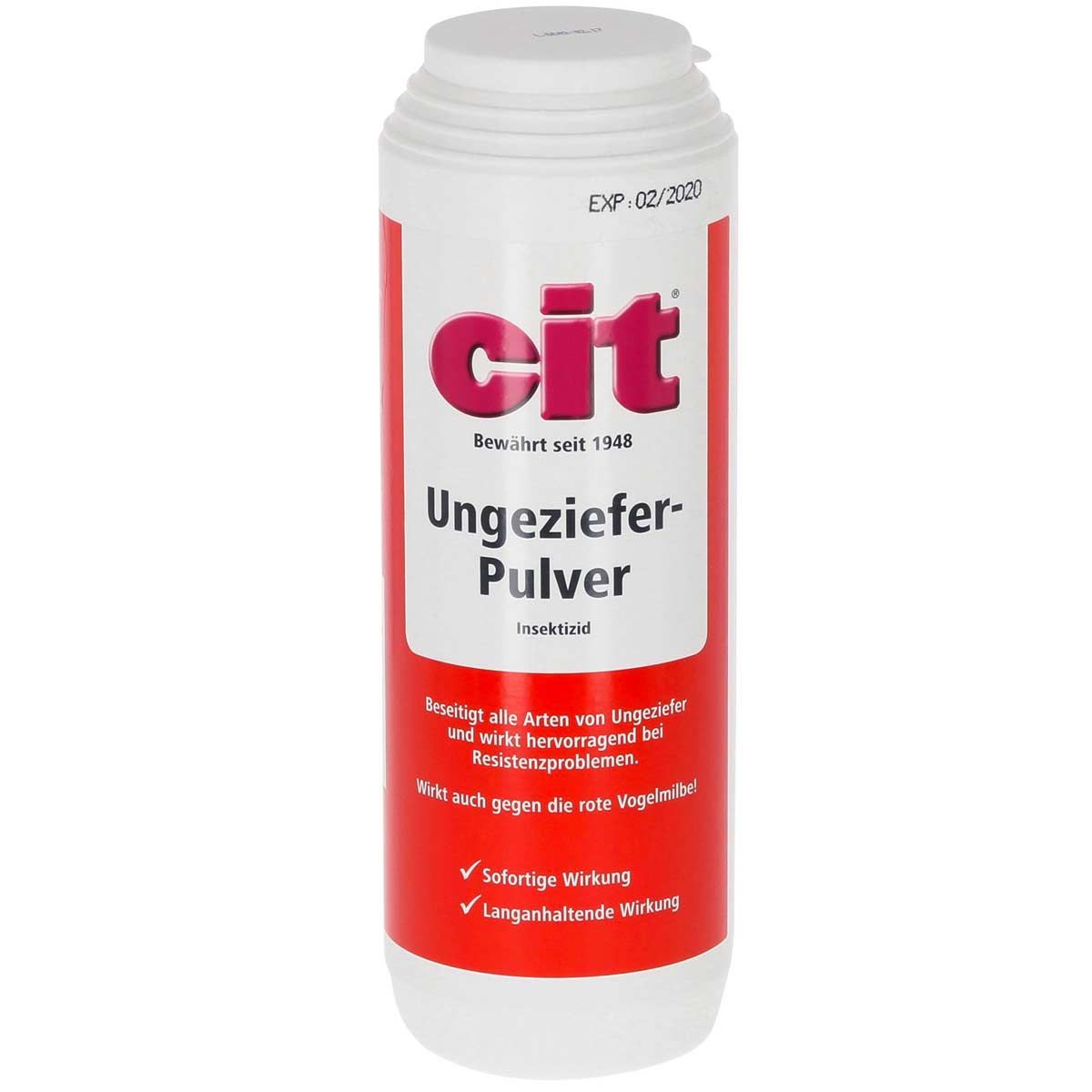 Cit poudre antiparasitaire contre insectes rampants 500 g