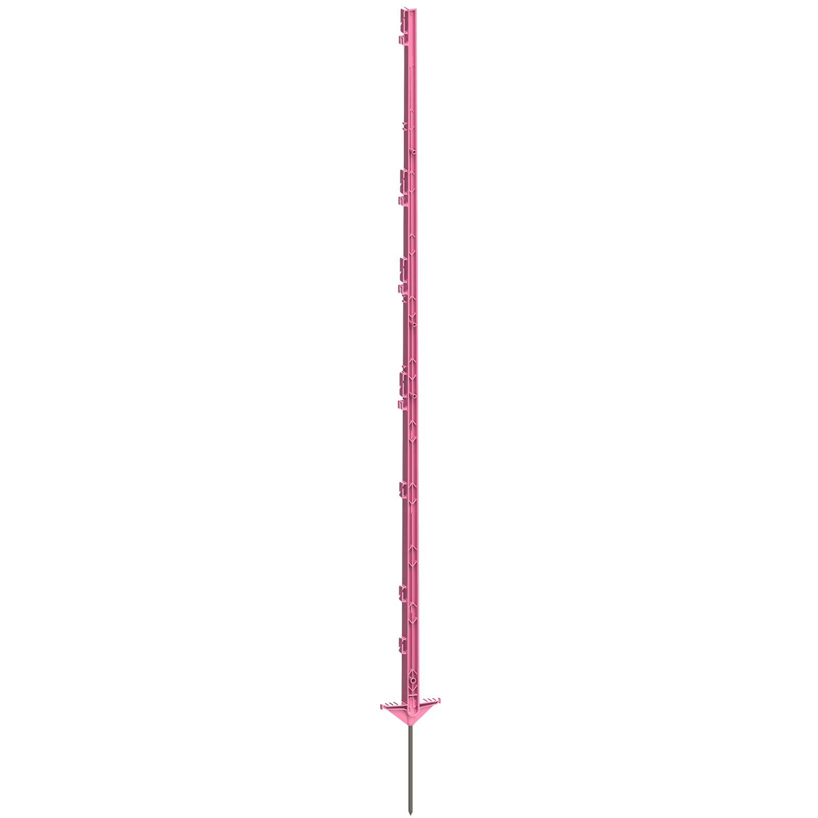 5x Piquet plastique Expert 156 cm, double marchepied, rose