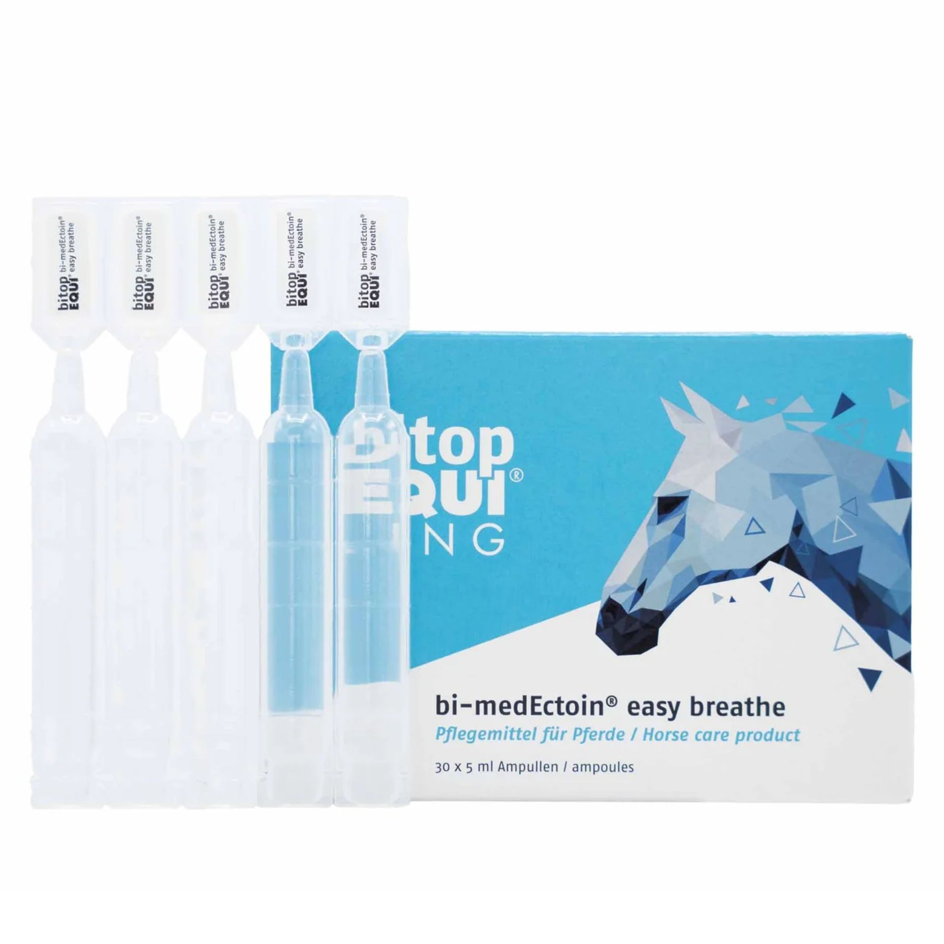 bitopEQUI bi-medEctoin easy breathe Nebuliser Solution, 30 x 5 ml, what's included