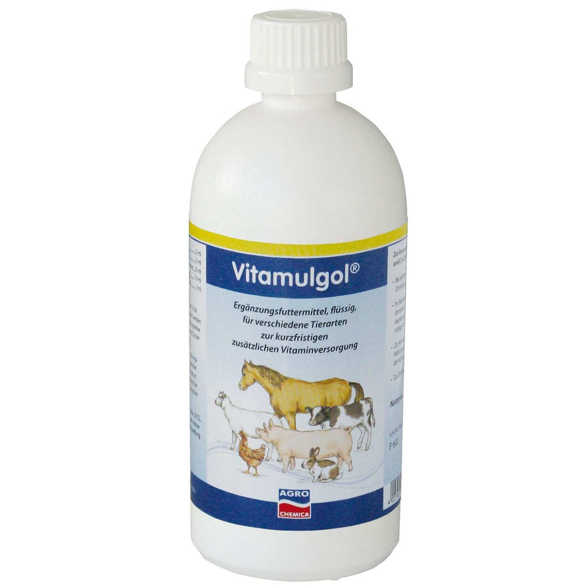 Agrochemica Vitamulgol Liquide, concentré vitaminique animaux, 500 ml