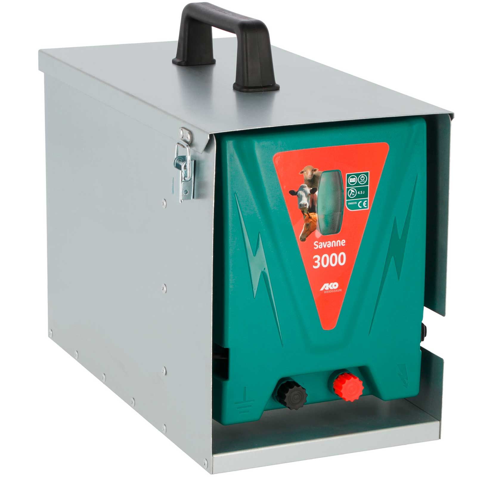 Ako Savanne 3000 Weidezaungerät mit Metallbox 12V, 4,5 Joule