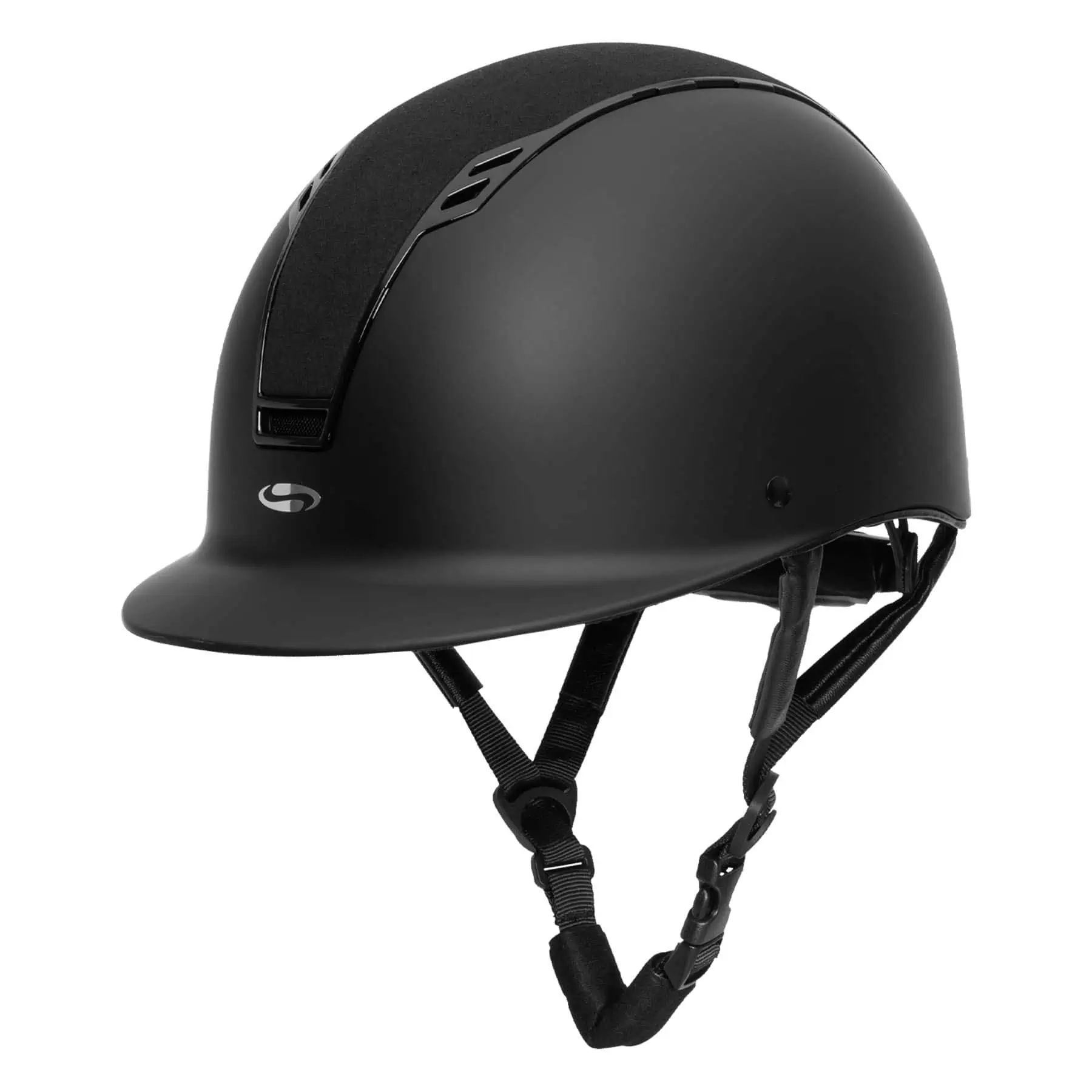 SWING Casque d'équitation H22 avec système de réglage, noir mat/velours