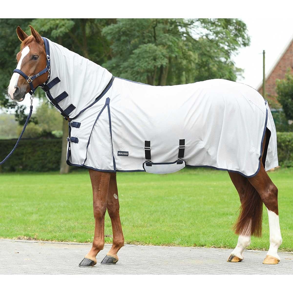 BUSSE Paddock-Fliegendecke COMFORT, silber, navy, atmungsaktiv